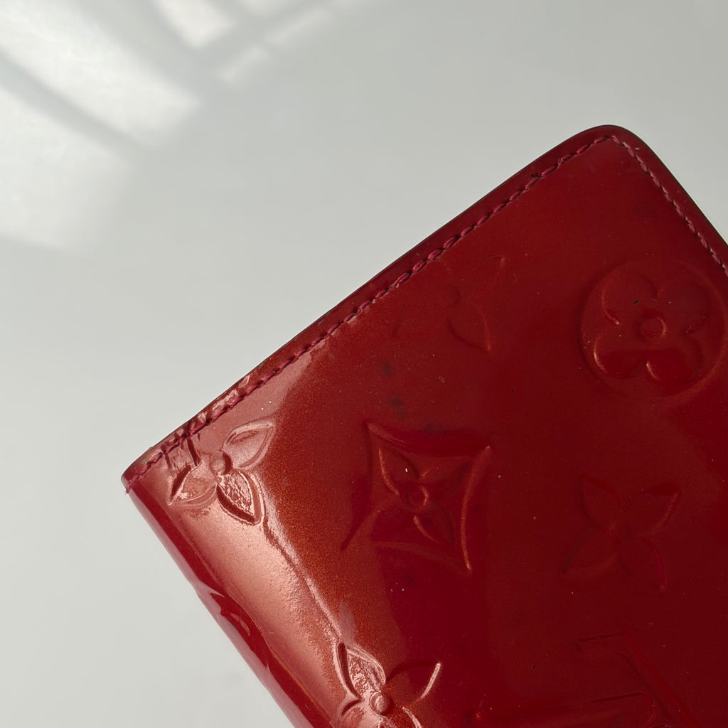 Louis Vuitton Red Vernis Monogram Wallet