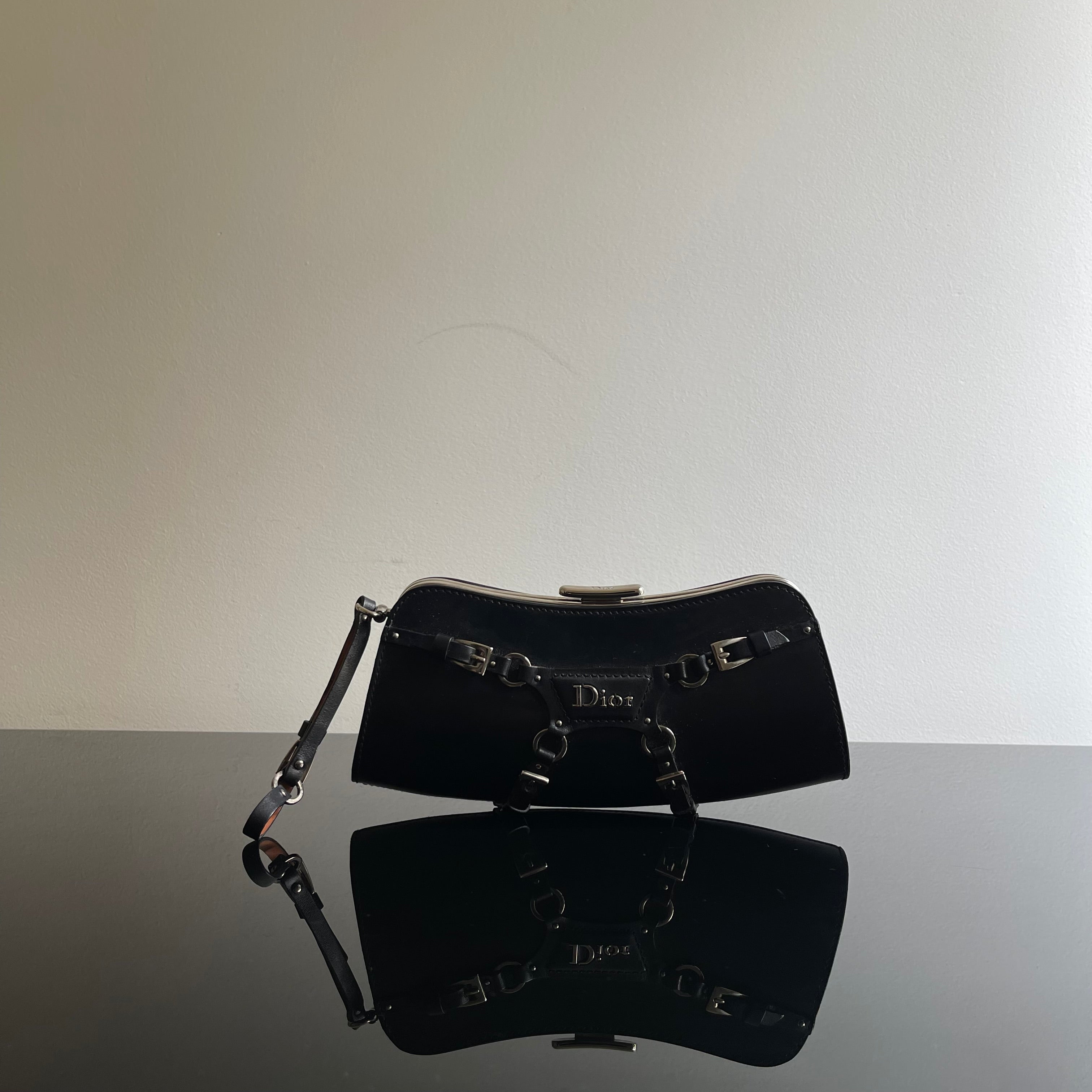 Christian Dior Vintage John Galliano Hardcore Harness Wristlet Clutch Bag