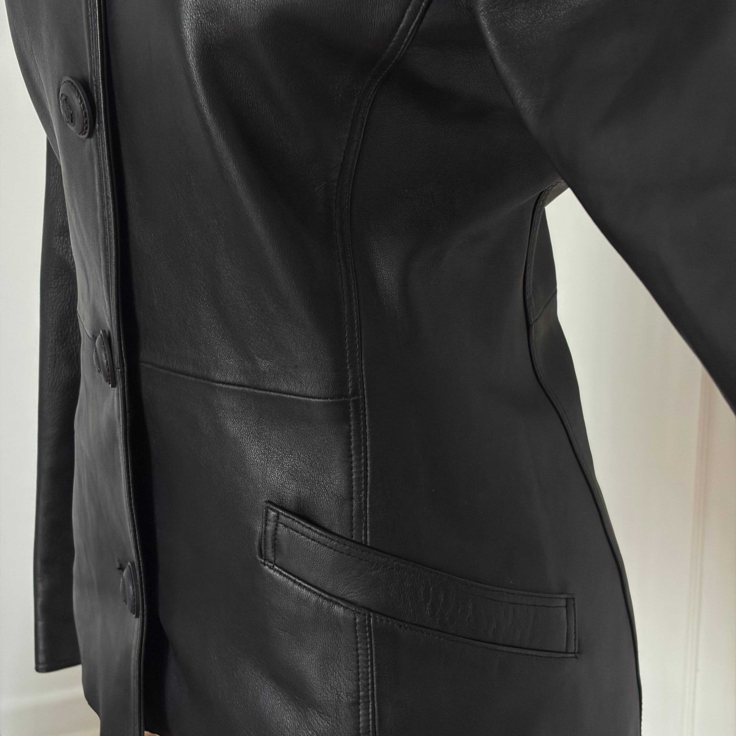 Gianni Versace 90s Lambskin Leather Coat