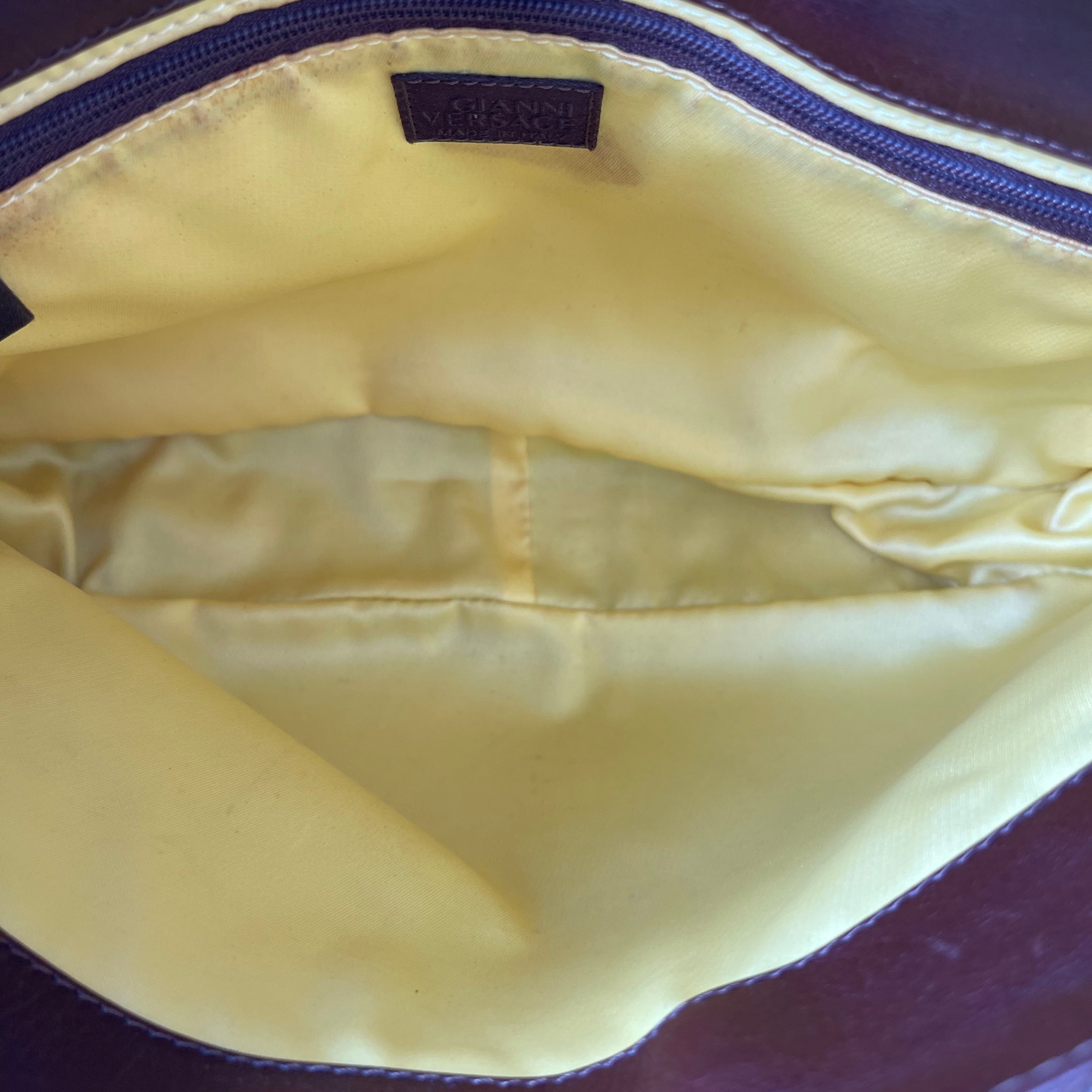 Gianni Versace Messenger Leather Shoulder Bag