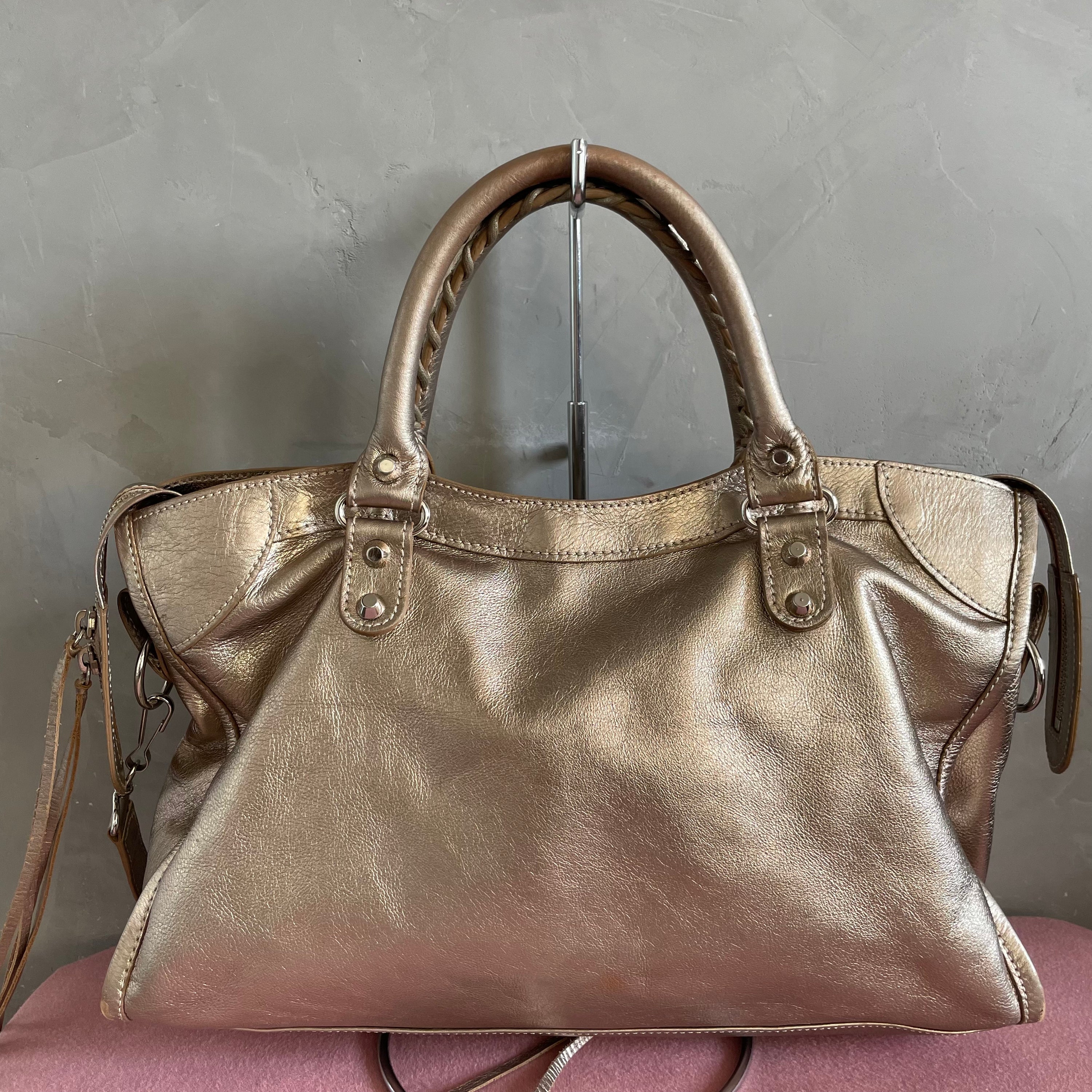 Balenciaga Gold City Bag