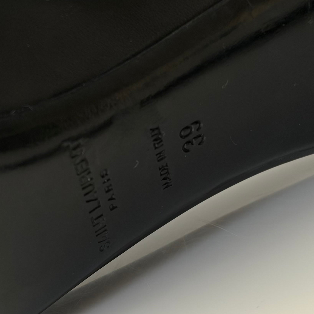 Saint Laurent Paris Zoe Black Leather Heels