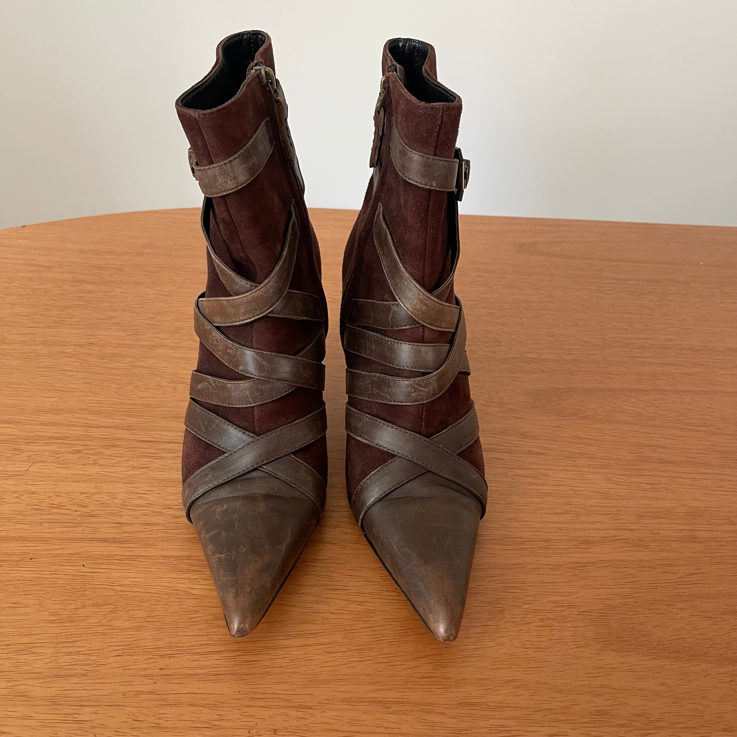 Versace Suede Ankle Boots