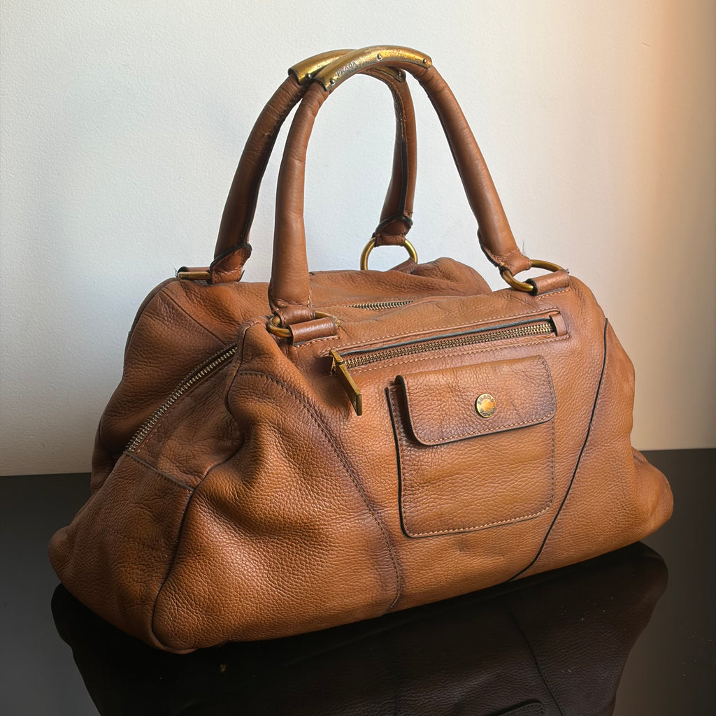 Prada Boston Chain Vitello Leather Bag