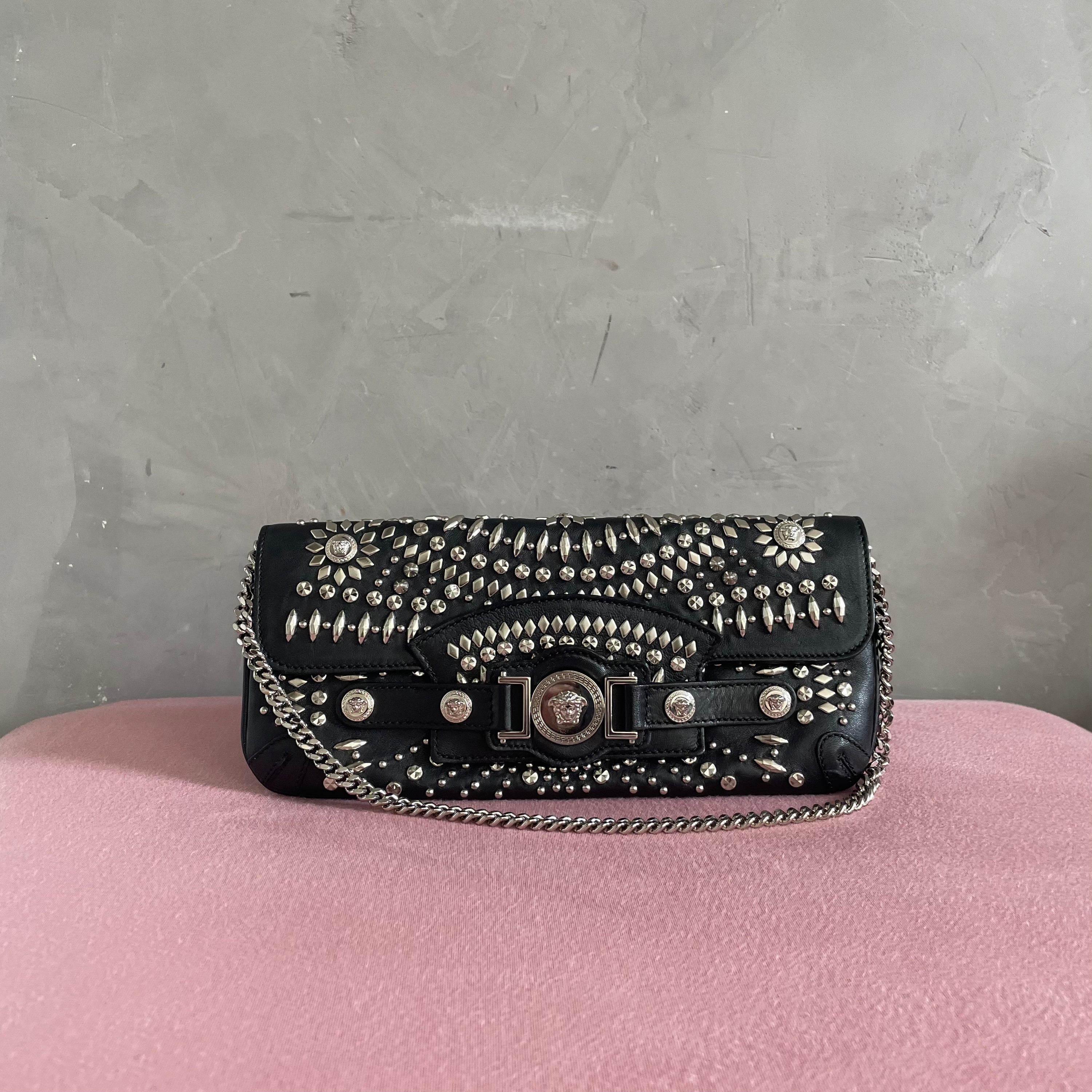 Versace Studs Medusa Baguette