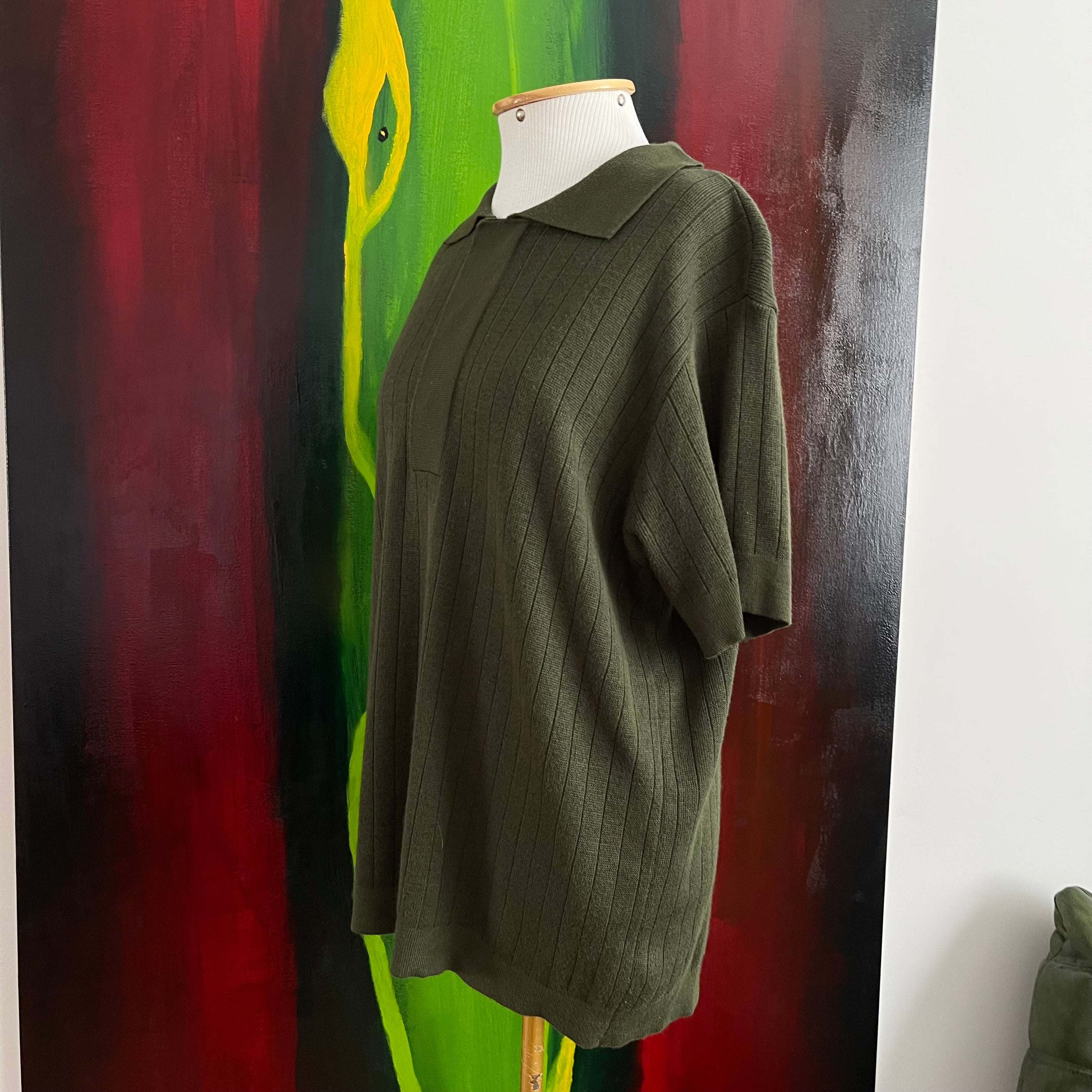 Misci Polo Tricot Canelada Verde Militar