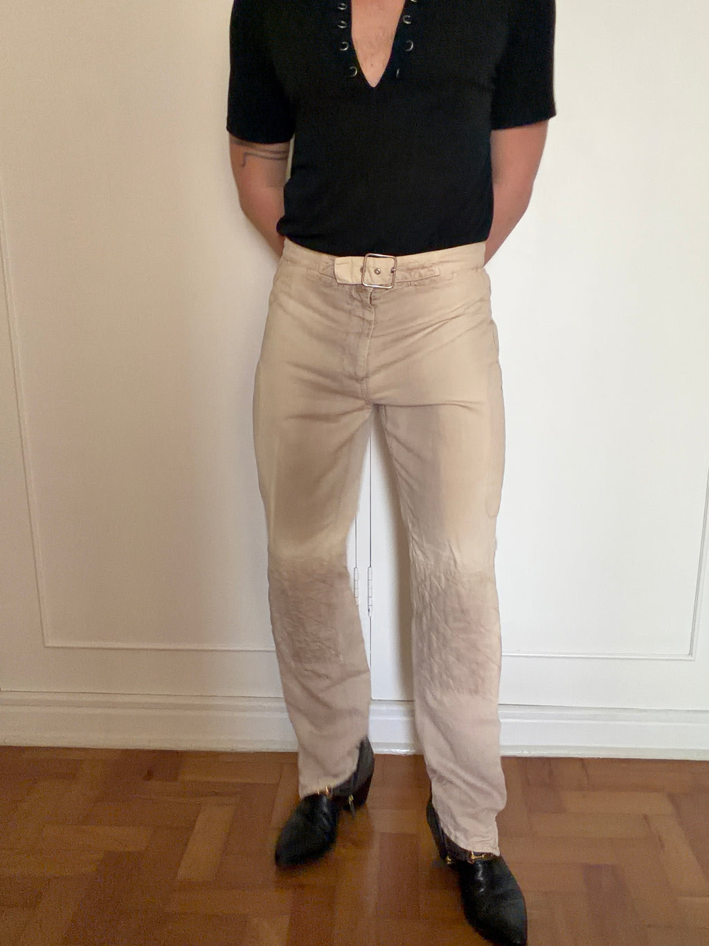 Prada Padded Matelasse Biker Pants