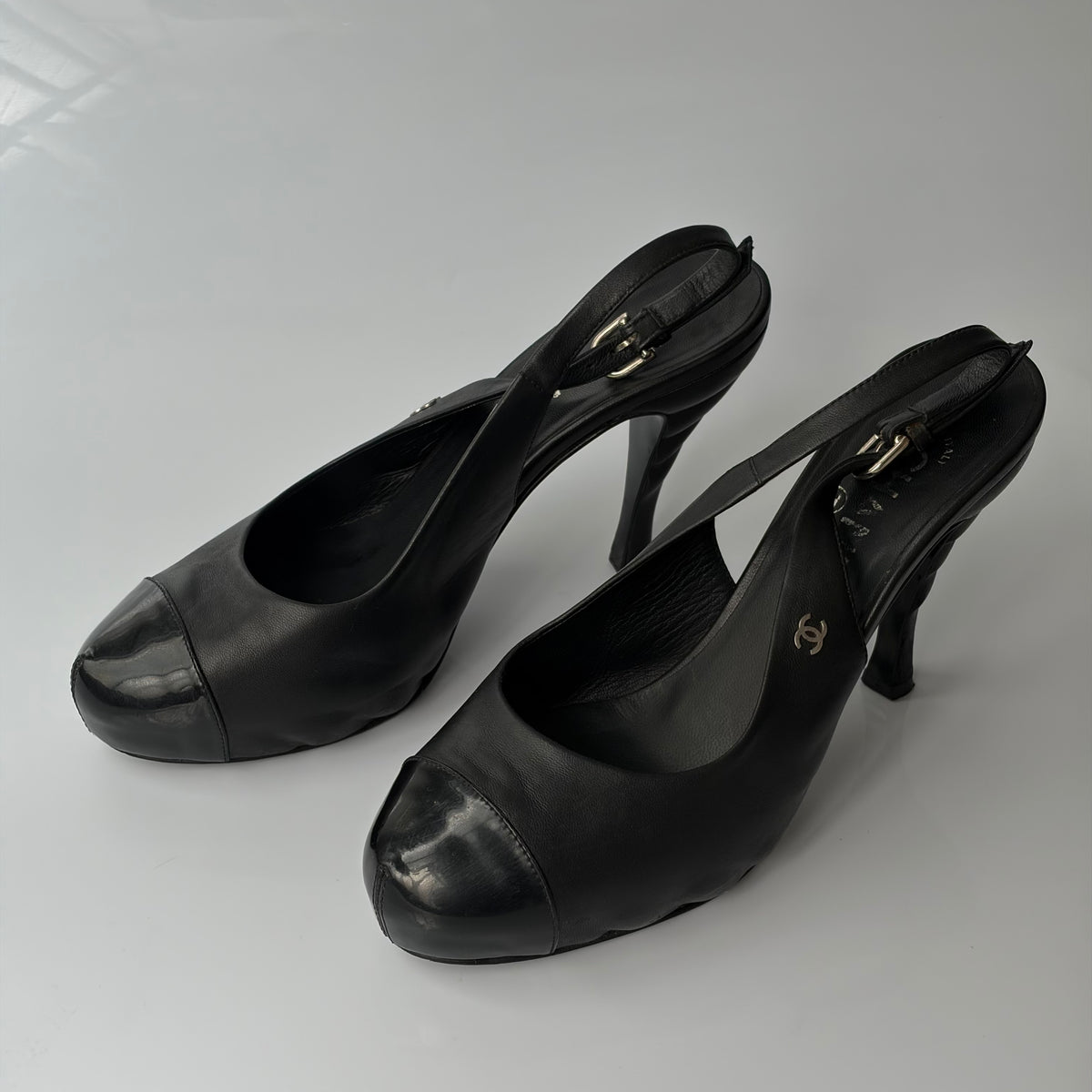 Chanel Leather Slingback Pumps