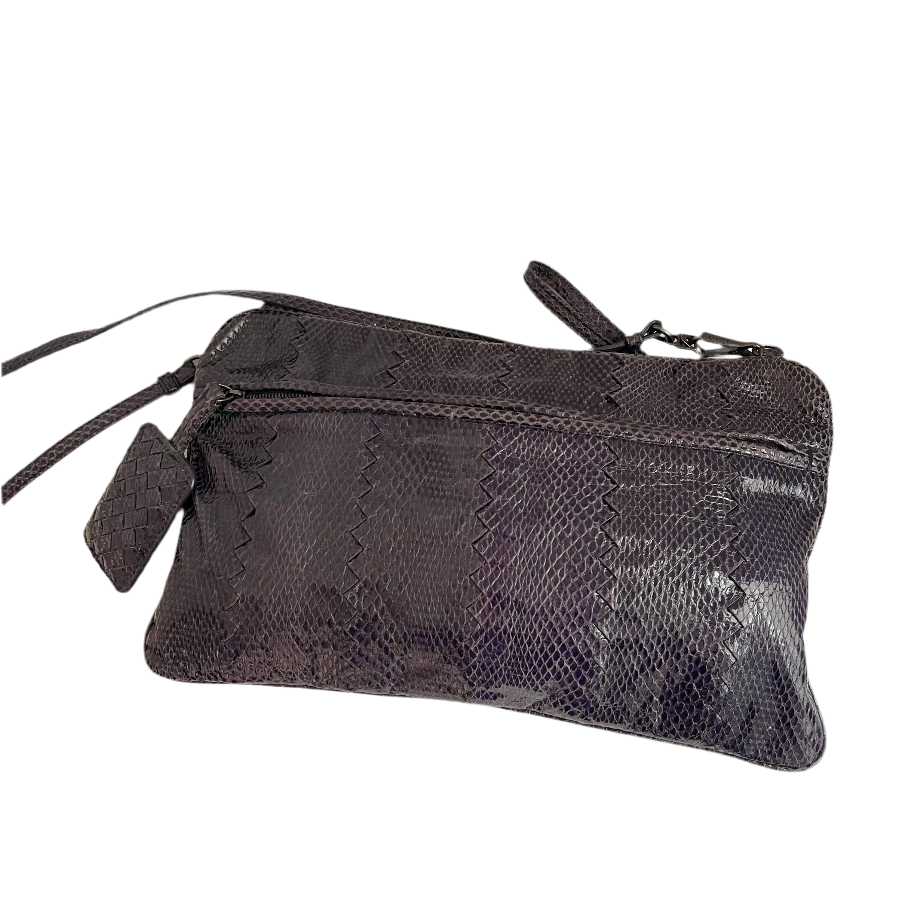 Bottega Veneta Purple Exotic Leather 2way Bag