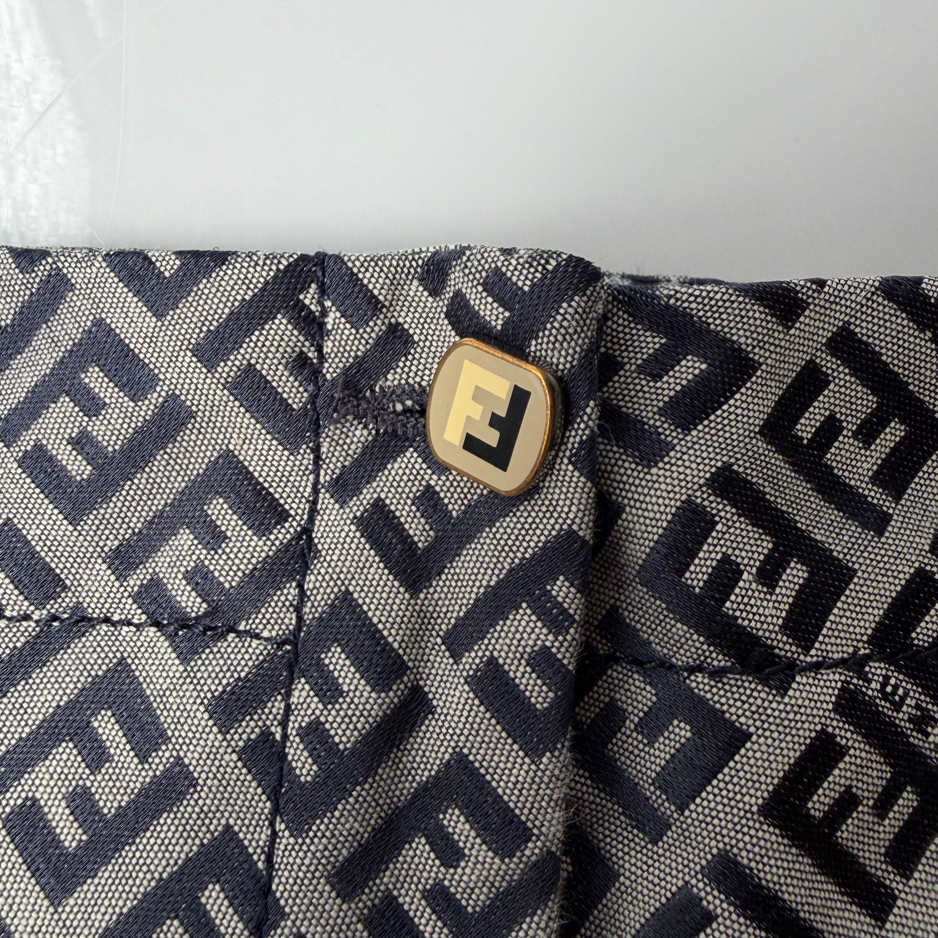 Fendi Blue Monogram Zucchino Pants