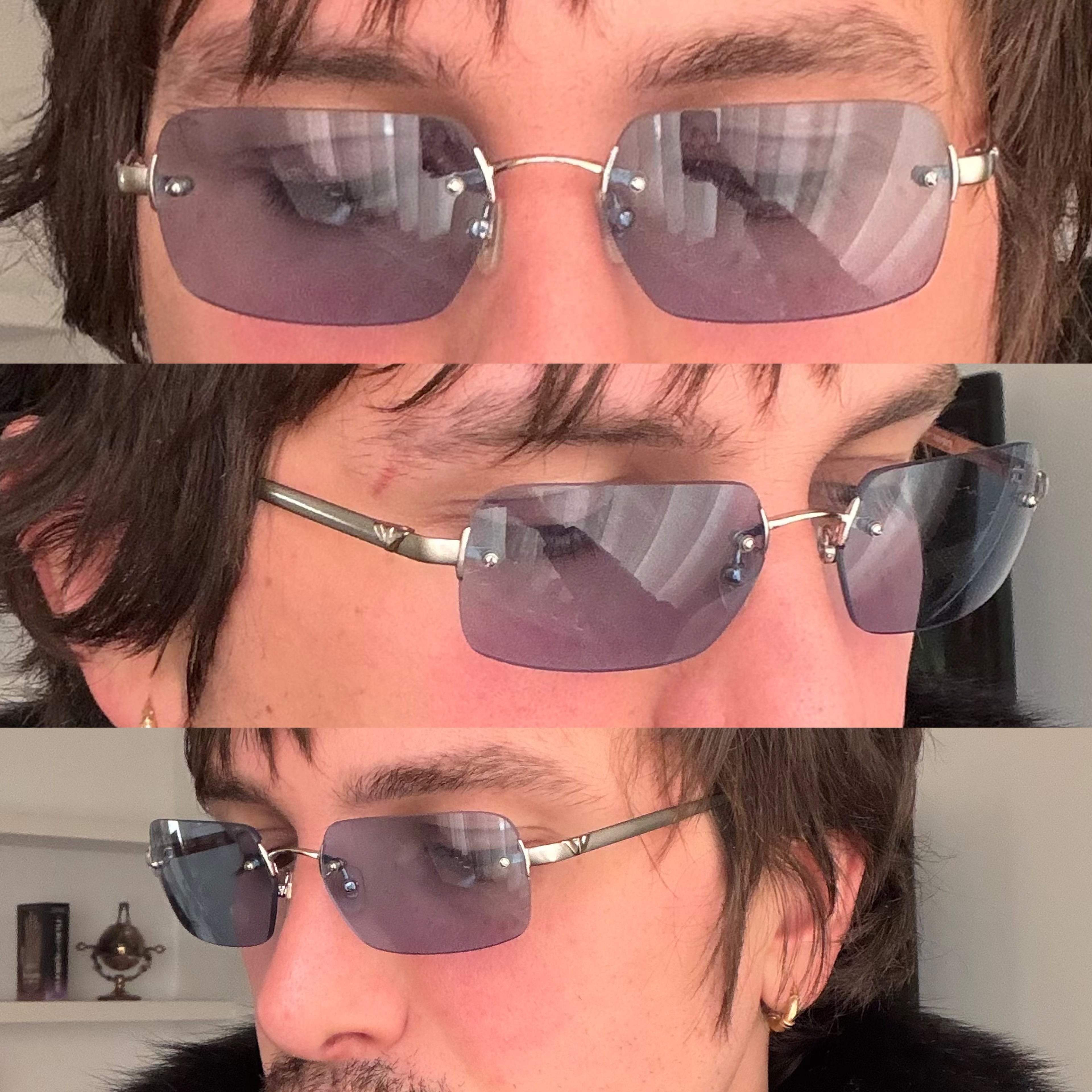 Vintage Armani Blue Squared Sunglasses