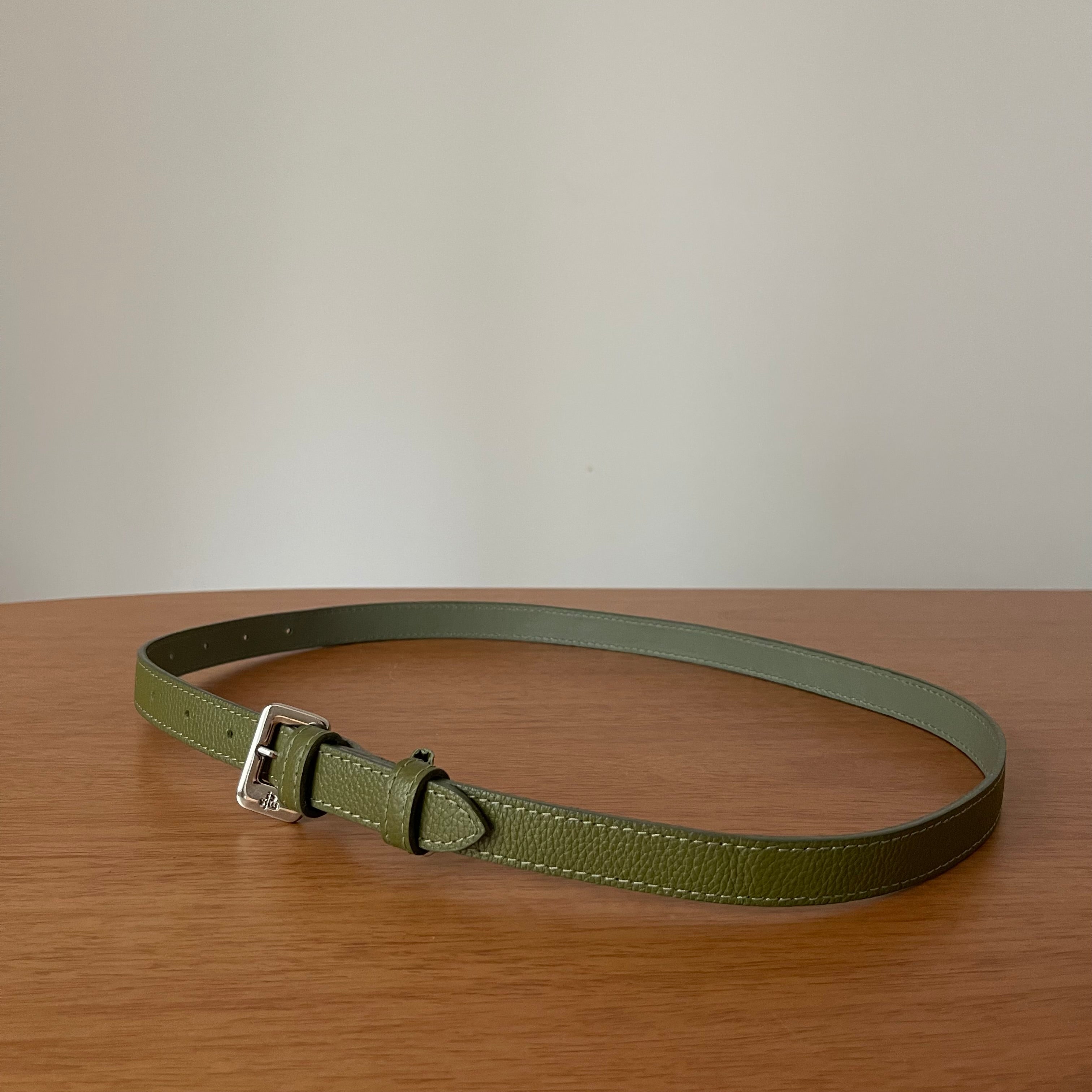 Misci Cinto de Couro Verde Oliva