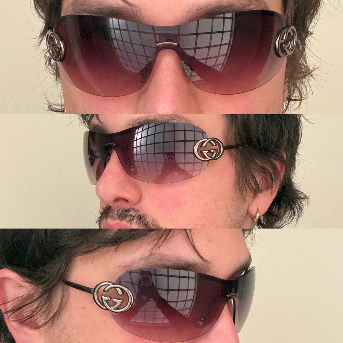 Gucci Purple 2000s Logo Sunglasses