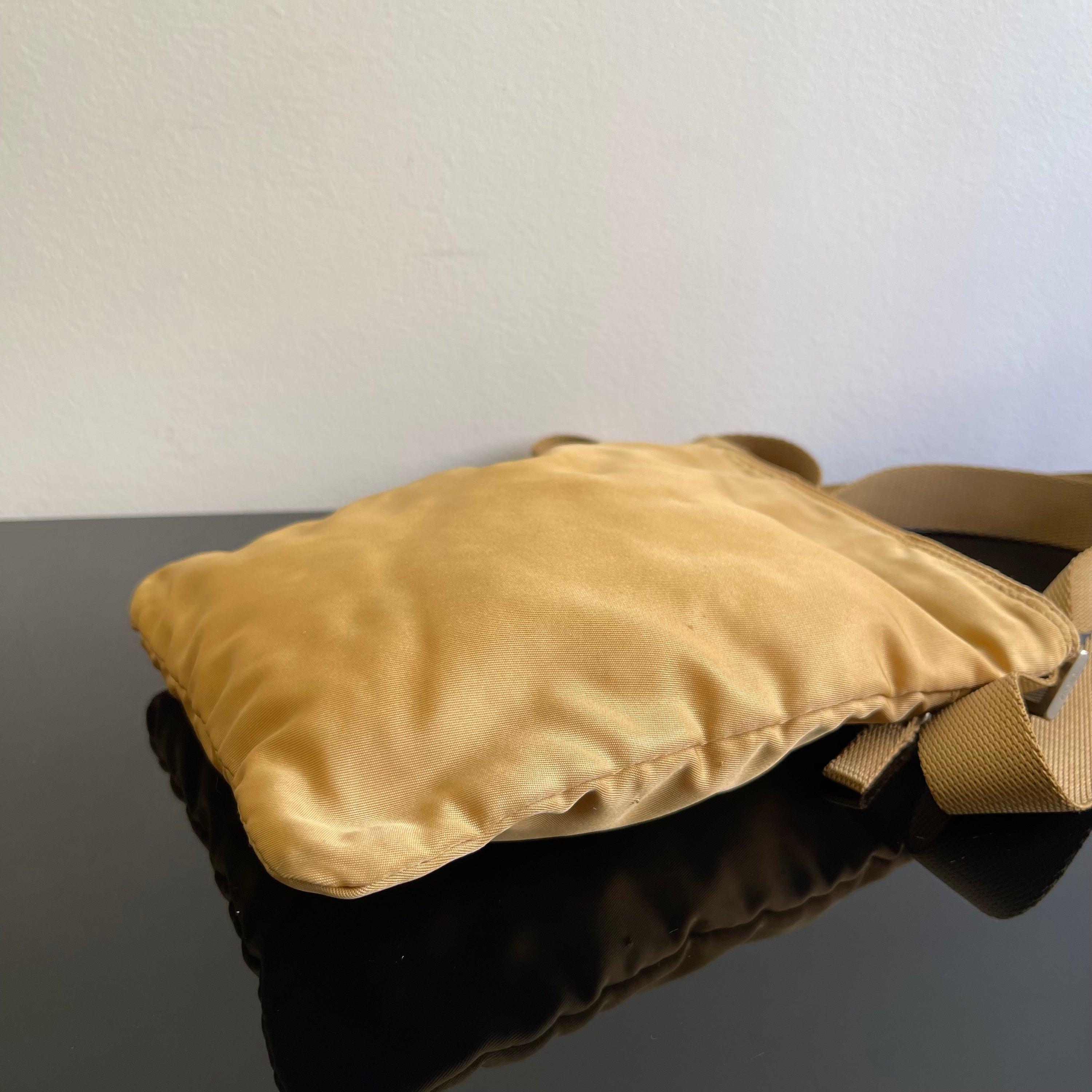 Prada Yellow Mostard Nylon Pochette