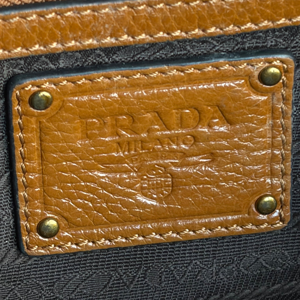 Prada Boston Chain Vitello Leather Bag