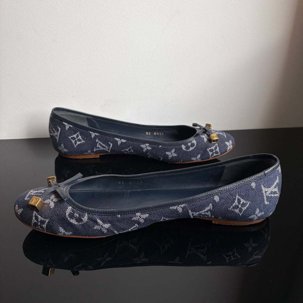 Louis Vuitton Denim Monogram Flats