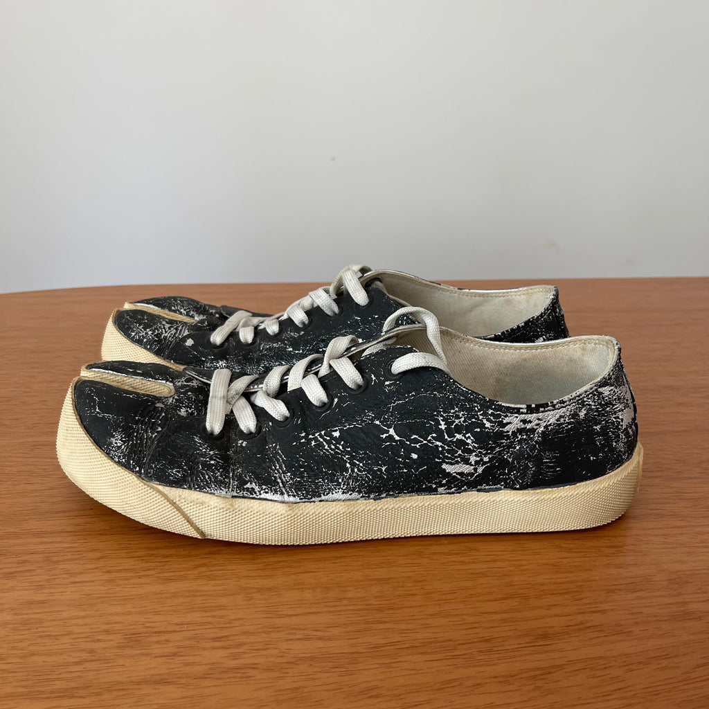 Maison Margiela Painted Leather Tabi Sneakers