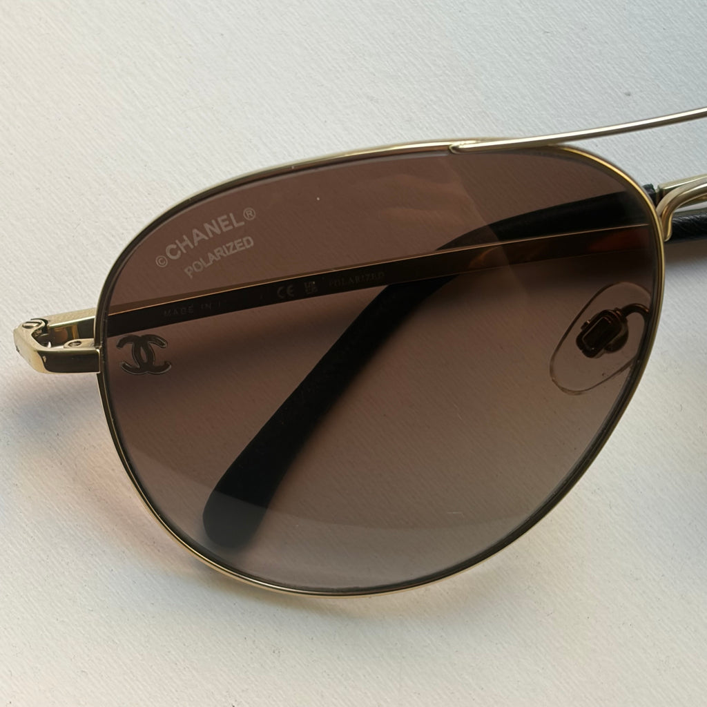 Chanel 4189 Aviator Golden CC Sunglasses