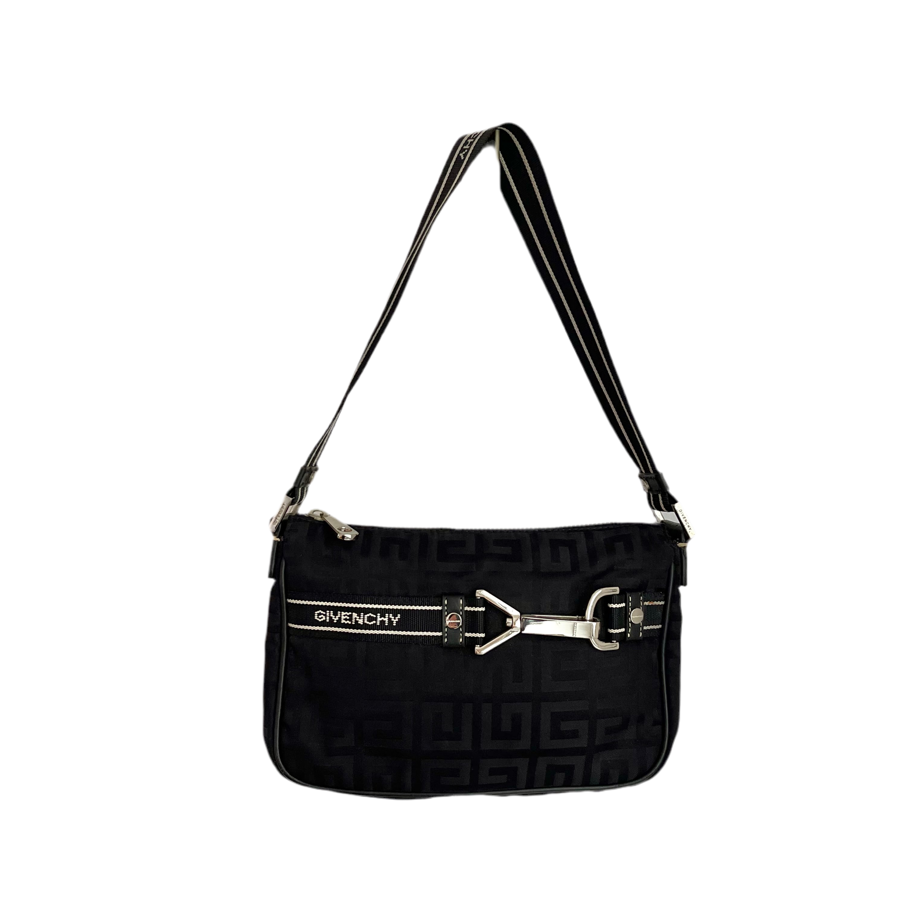 Givenchy Black Monogram Nylon Pochette