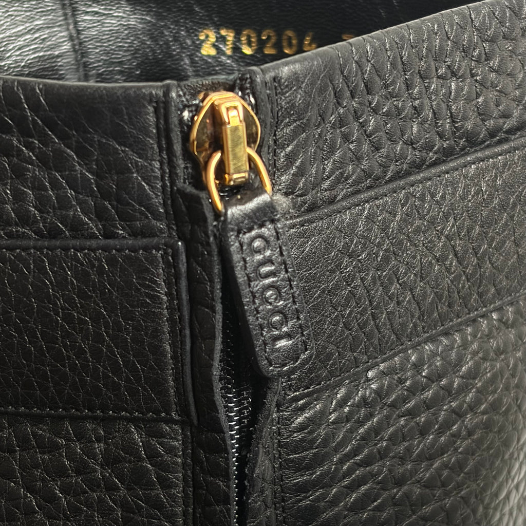 Gucci Double G Logo Leather Boots