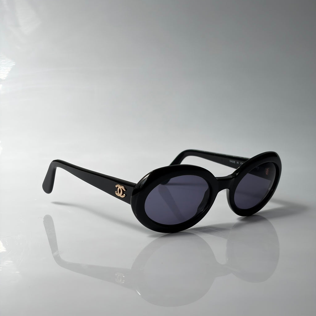 Chanel Round Black Sunglasses