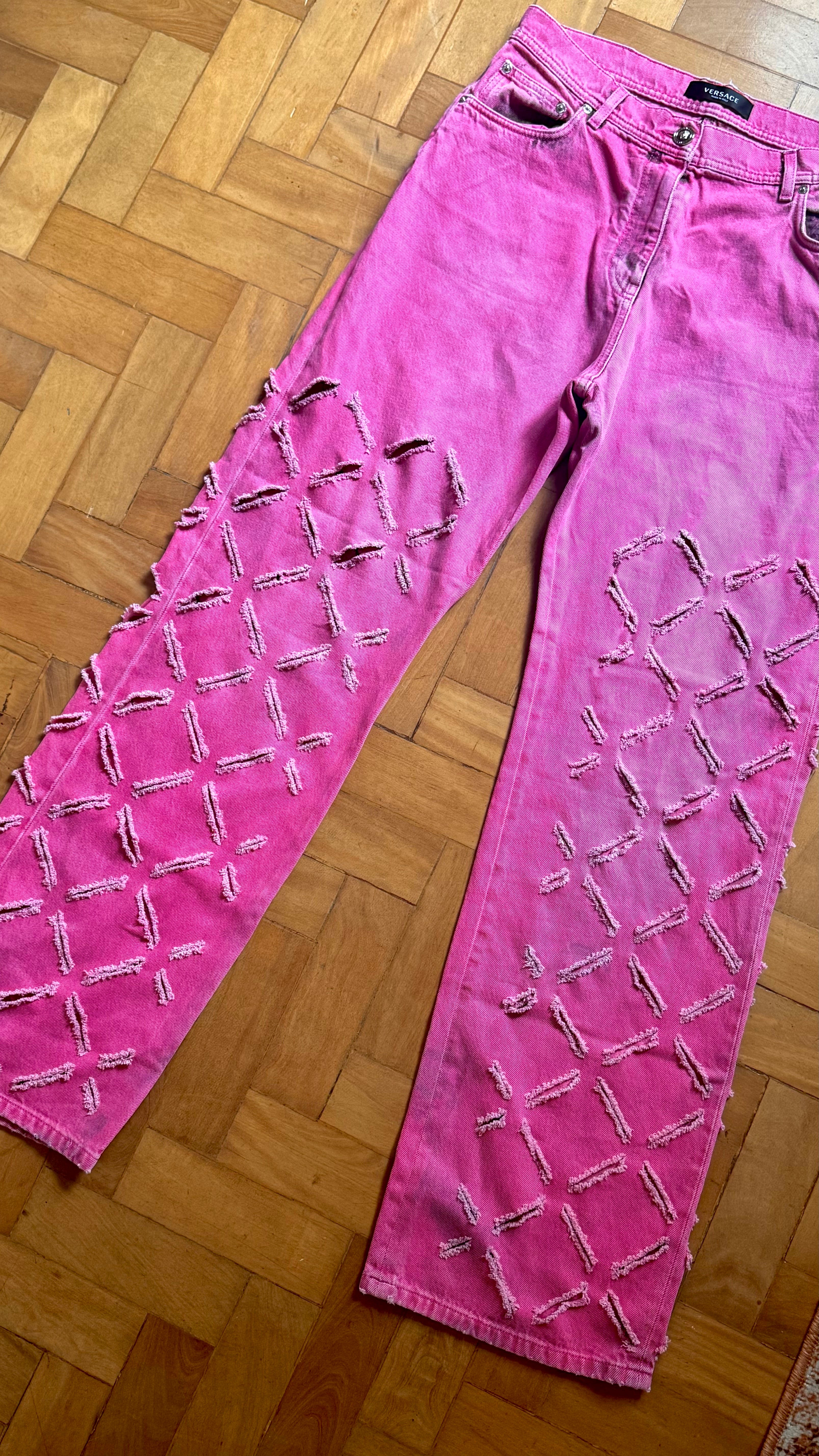 Versace S/S 2023 Cut Out Pink Pants