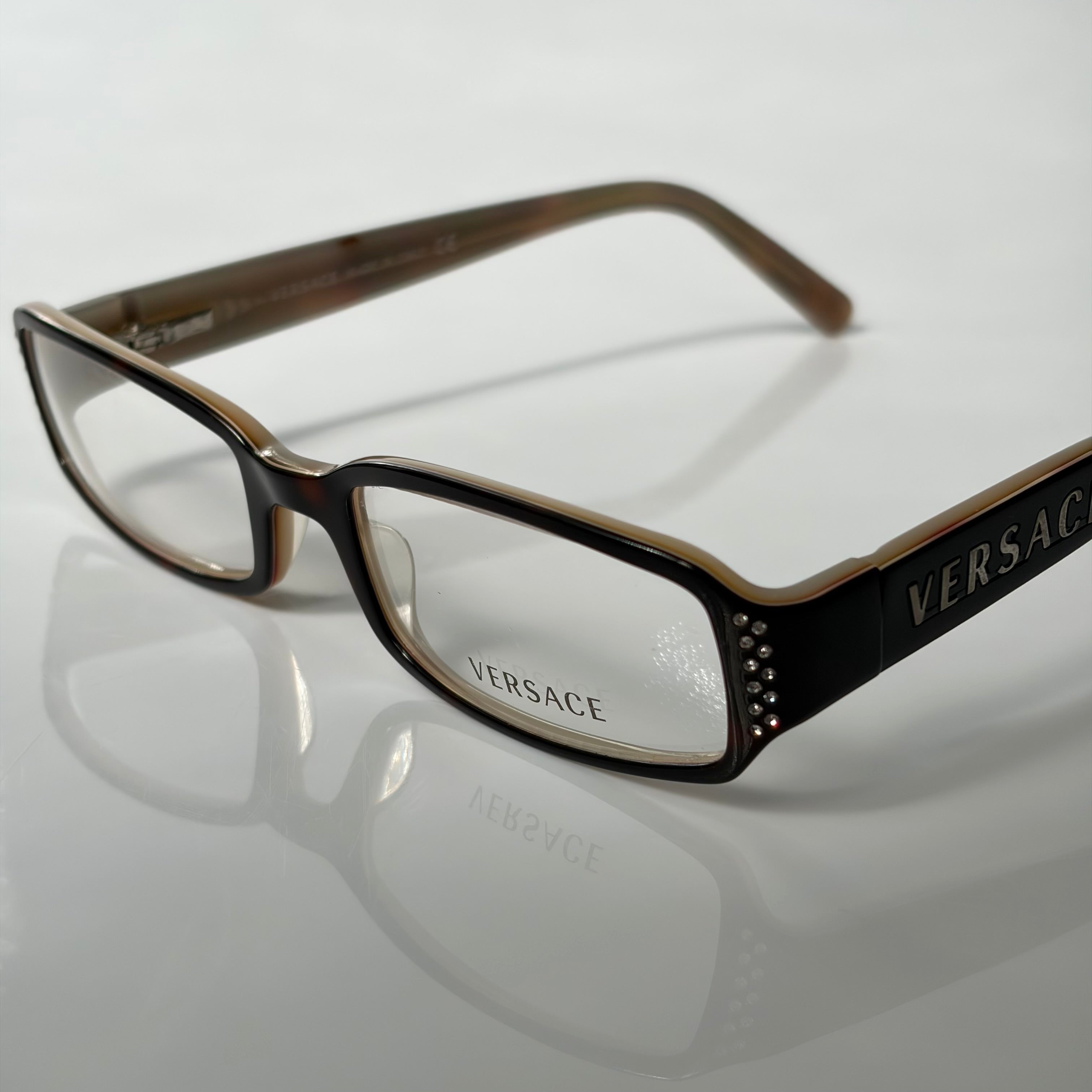 Versace Brown Strass Glasses