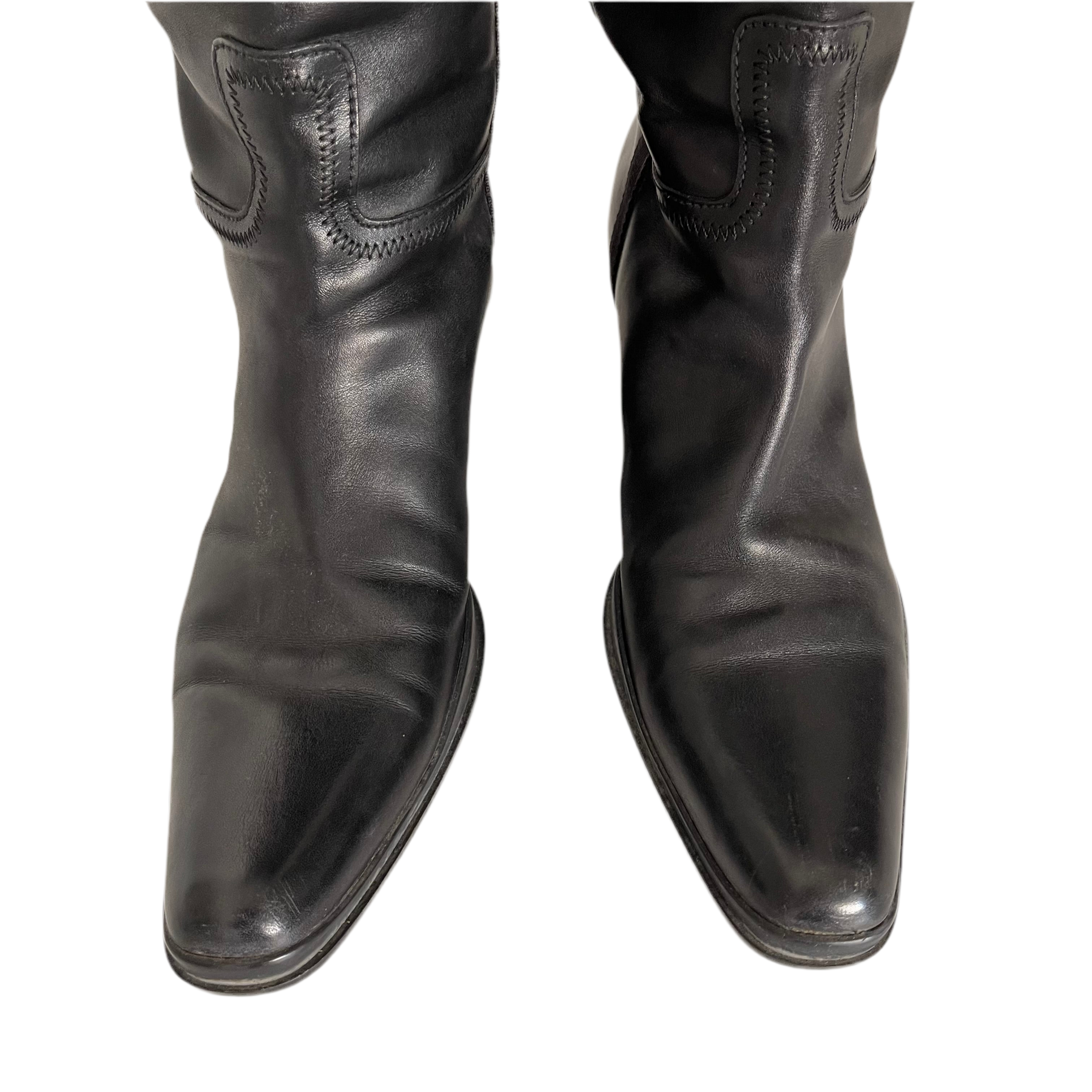 Prada Western Leather Boots