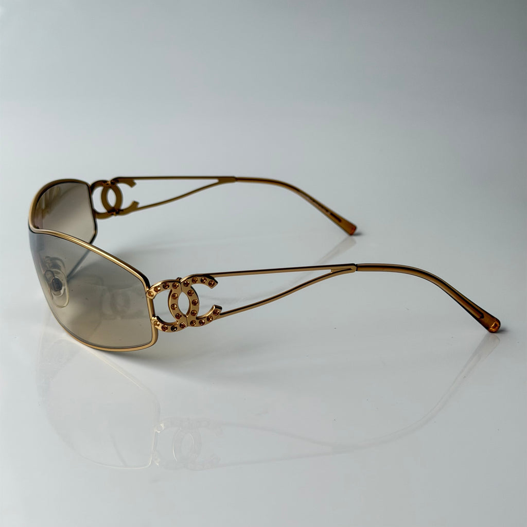 Chanel 2000s Crystal Sunglasses