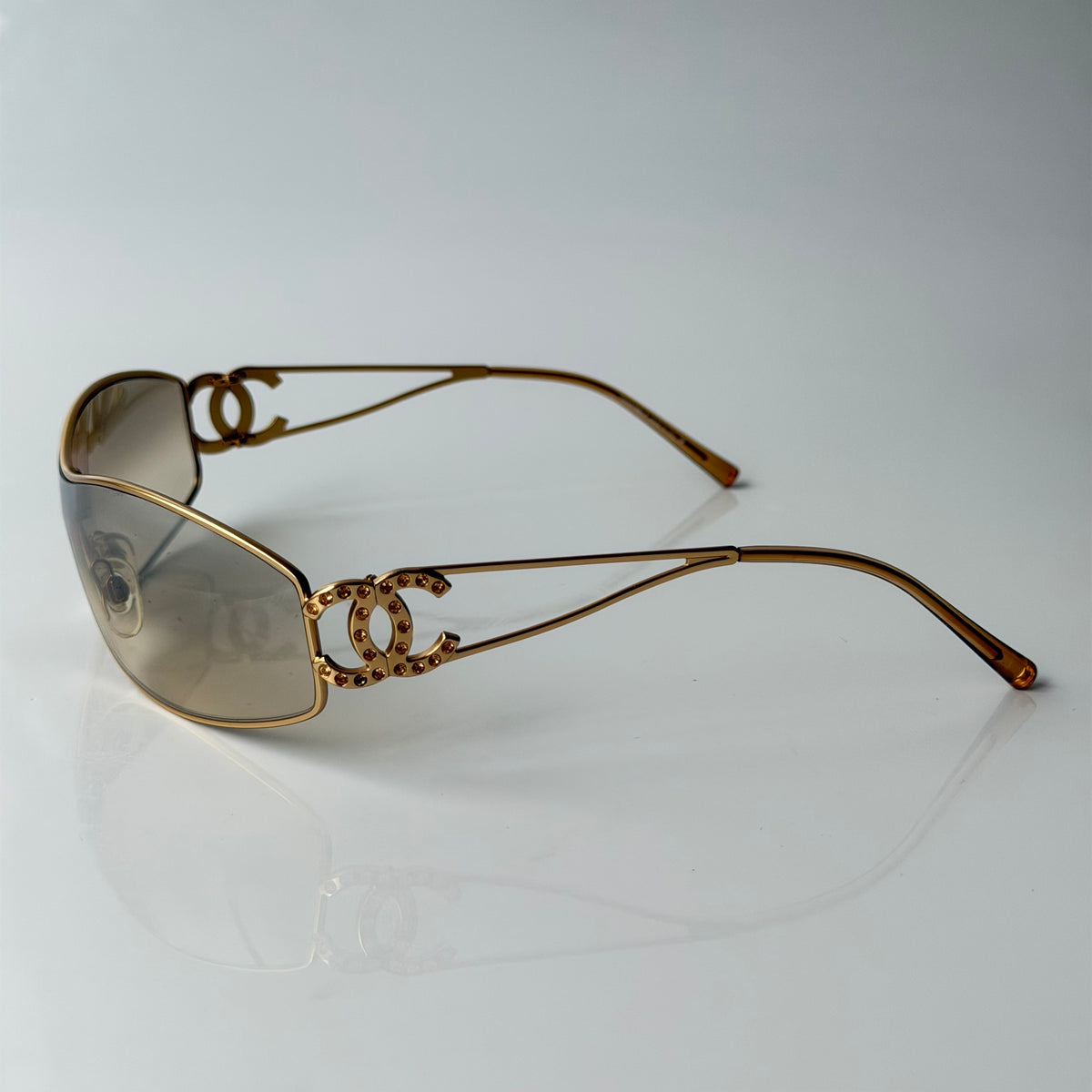 Chanel 2000s Crystal Sunglasses