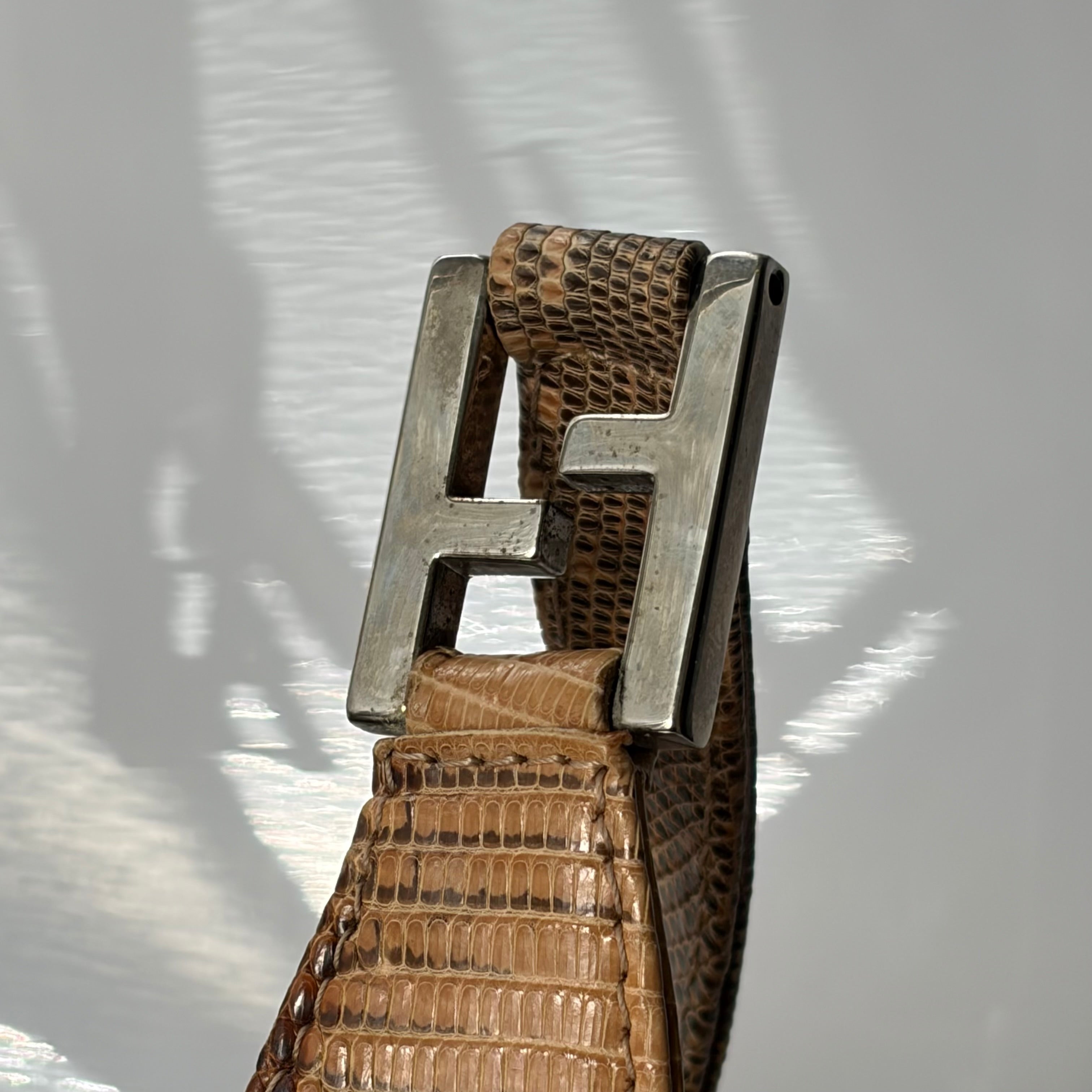 Fendi Brown Lizard Embossed Leather Shoulder Bag
