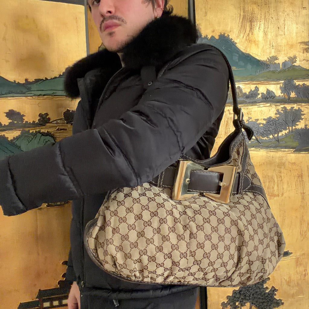 Gucci Monogram Queen Hobo Bag