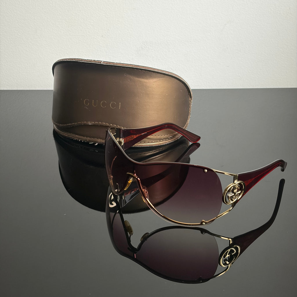 Gucci 2000s Purple Mask Sunglasses
