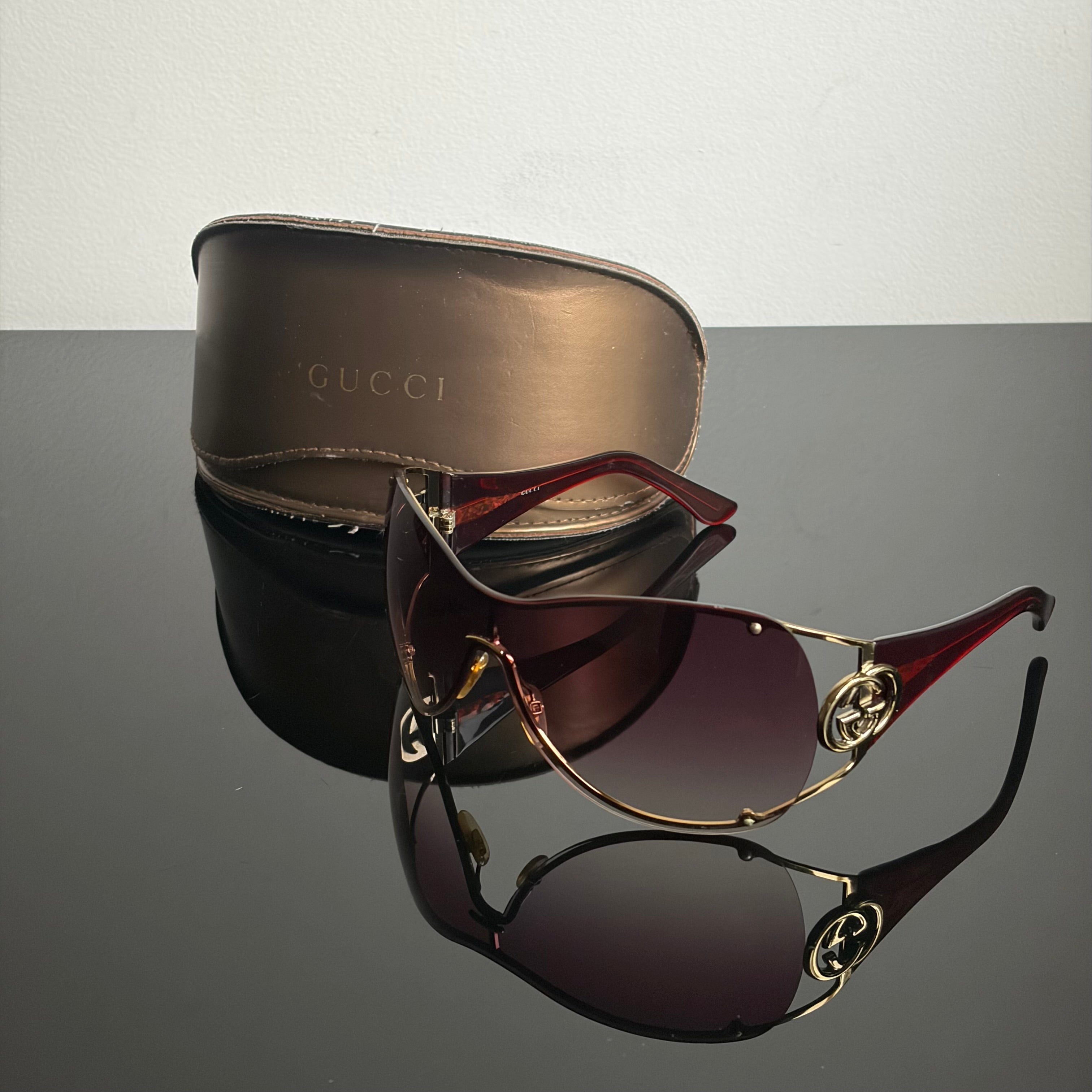Gucci 2000s Purple Mask Sunglasses