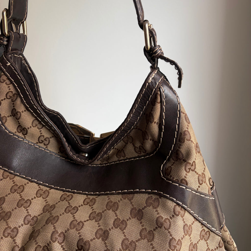 Gucci Monogram Queen Hobo Bag