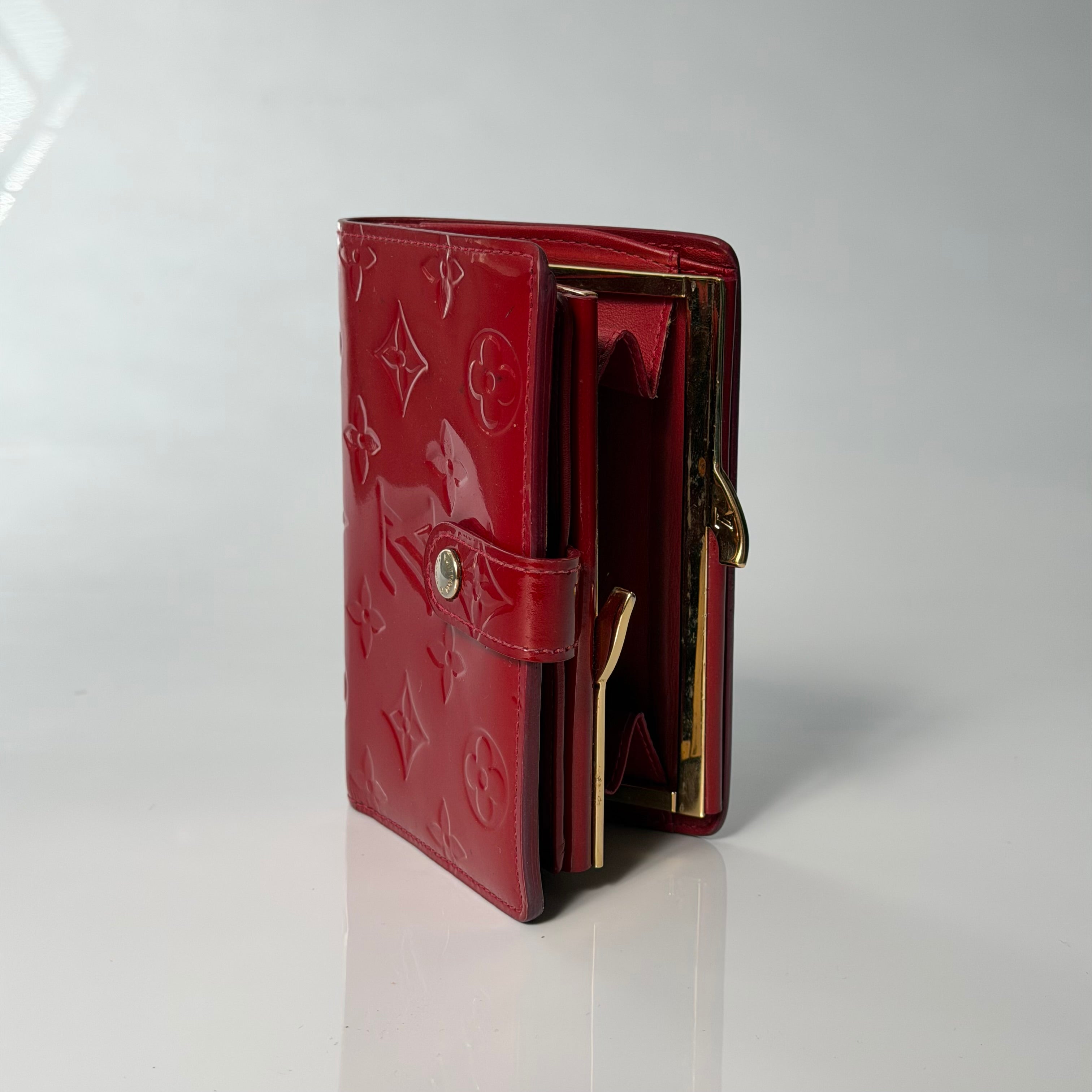 Louis Vuitton Red Vernis Monogram Wallet