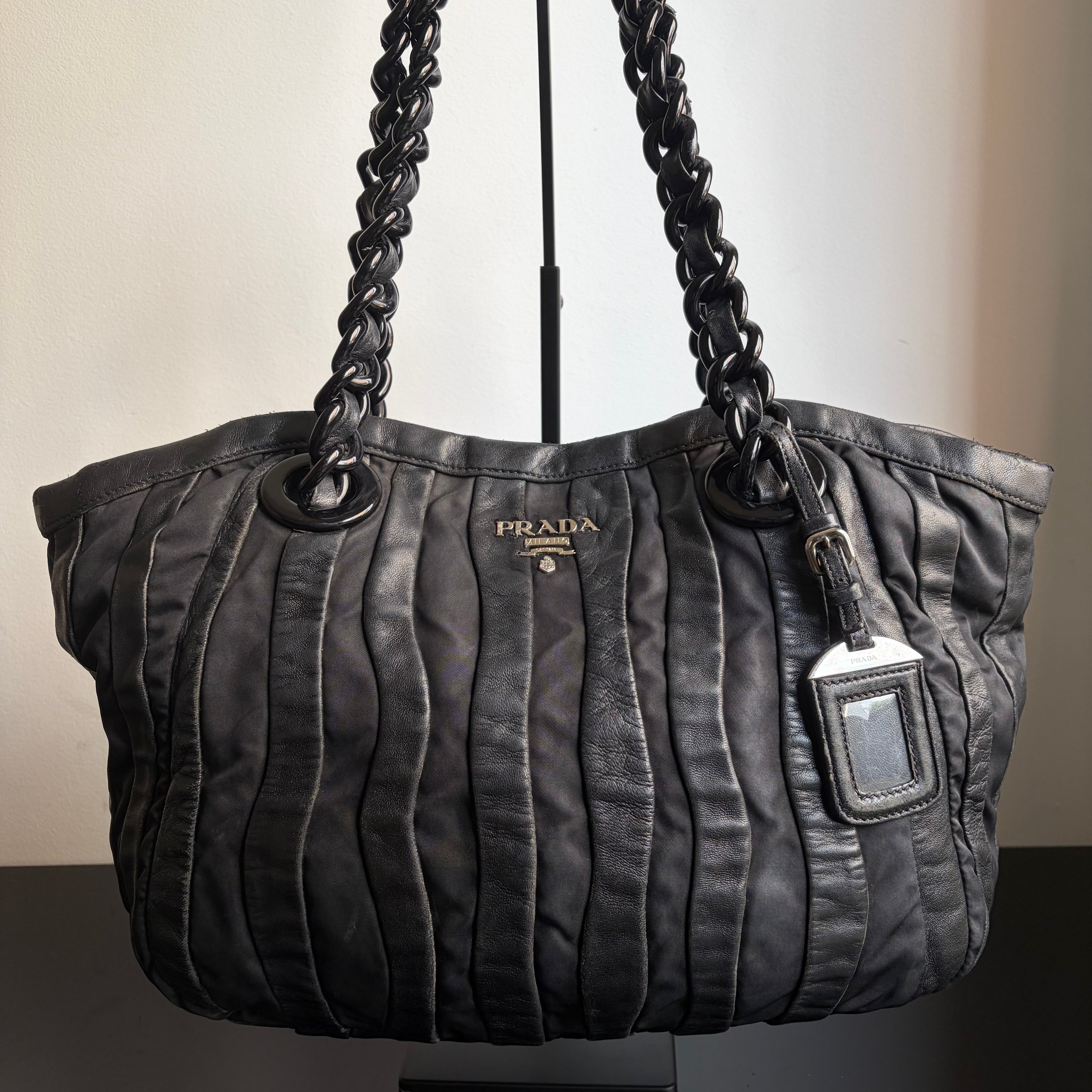 Prada Tessuto Waves Tote Bag