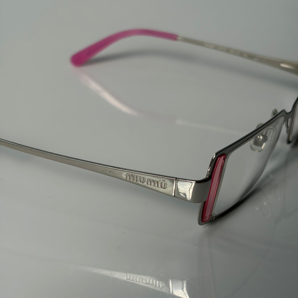 Miu Miu Pink Metal Glasses