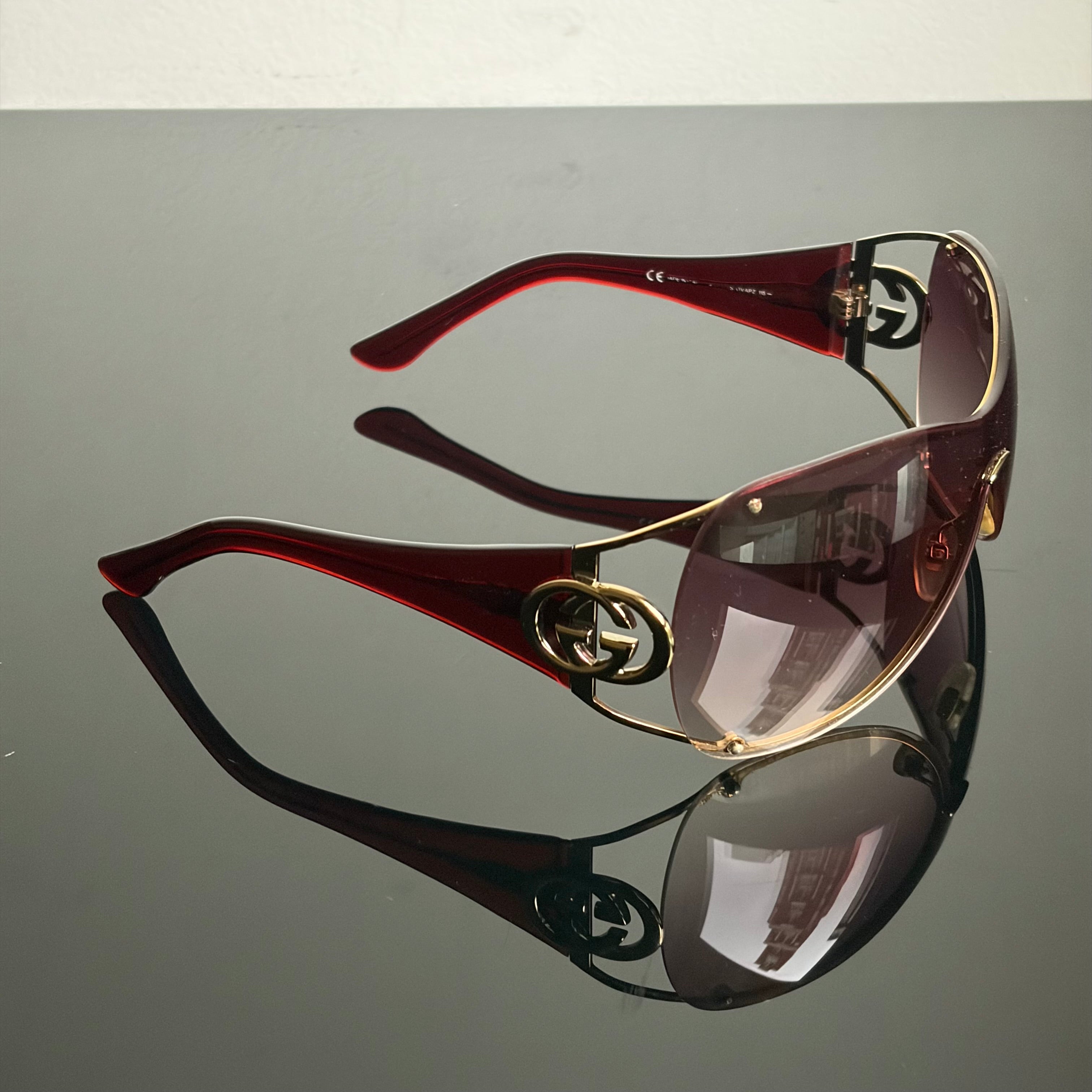 Gucci 2000s Purple Mask Sunglasses