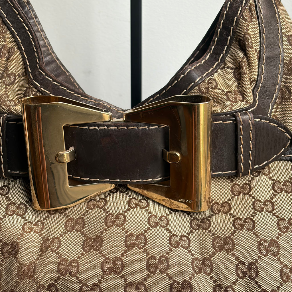 Gucci Monogram Queen Hobo Bag