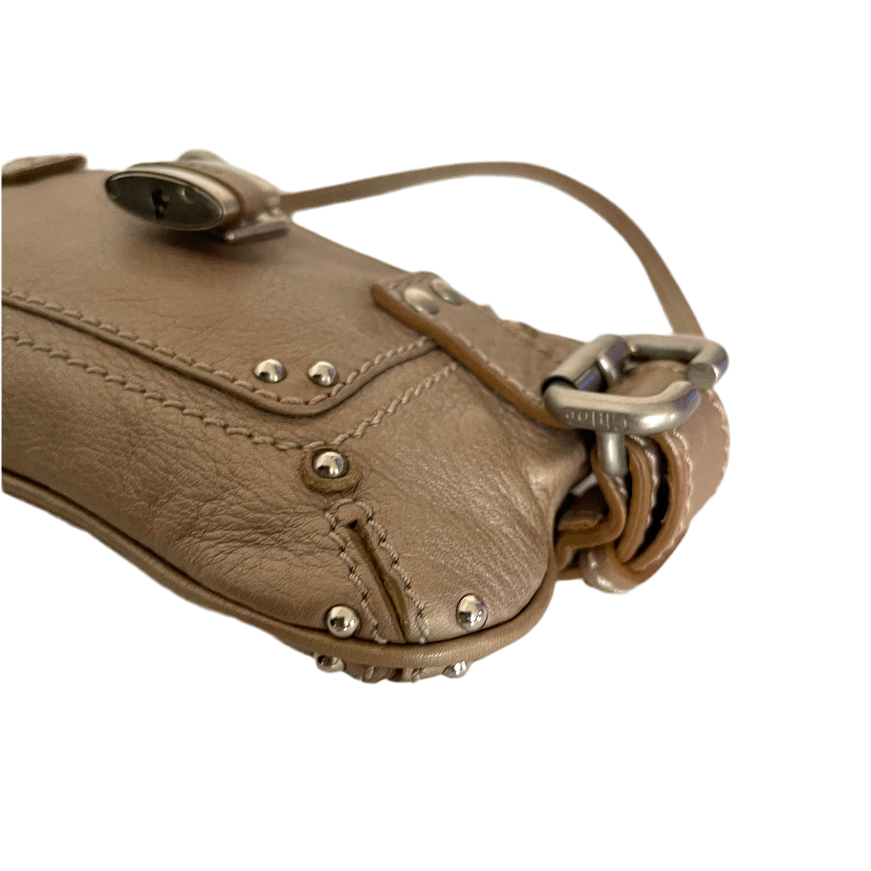 Chloé Mini Paddington Metallic Leather Shoulder Bag