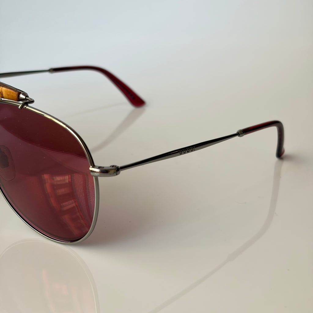 Gucci Bamboo Aviator Red Sunglasses by Tom Ford
