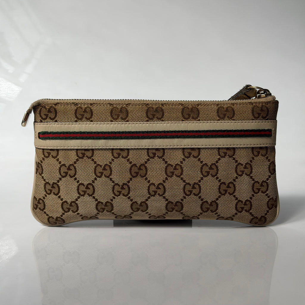 Gucci Monogram Mayfair Wristlet Bag