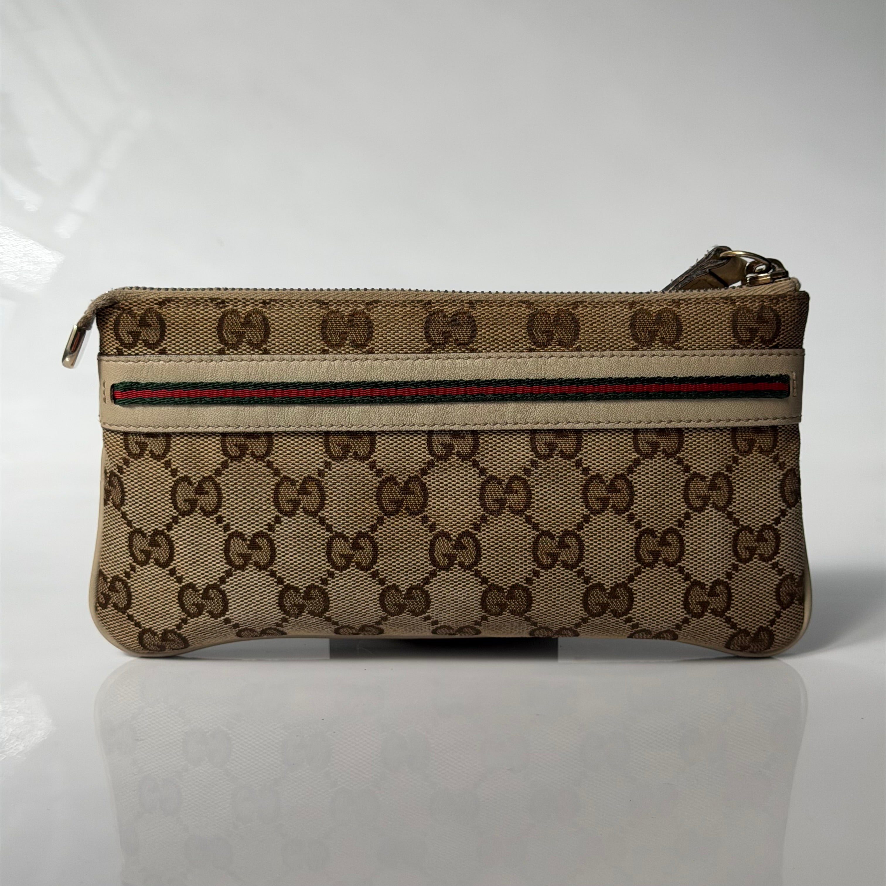 Gucci Monogram Mayfair Wristlet Bag