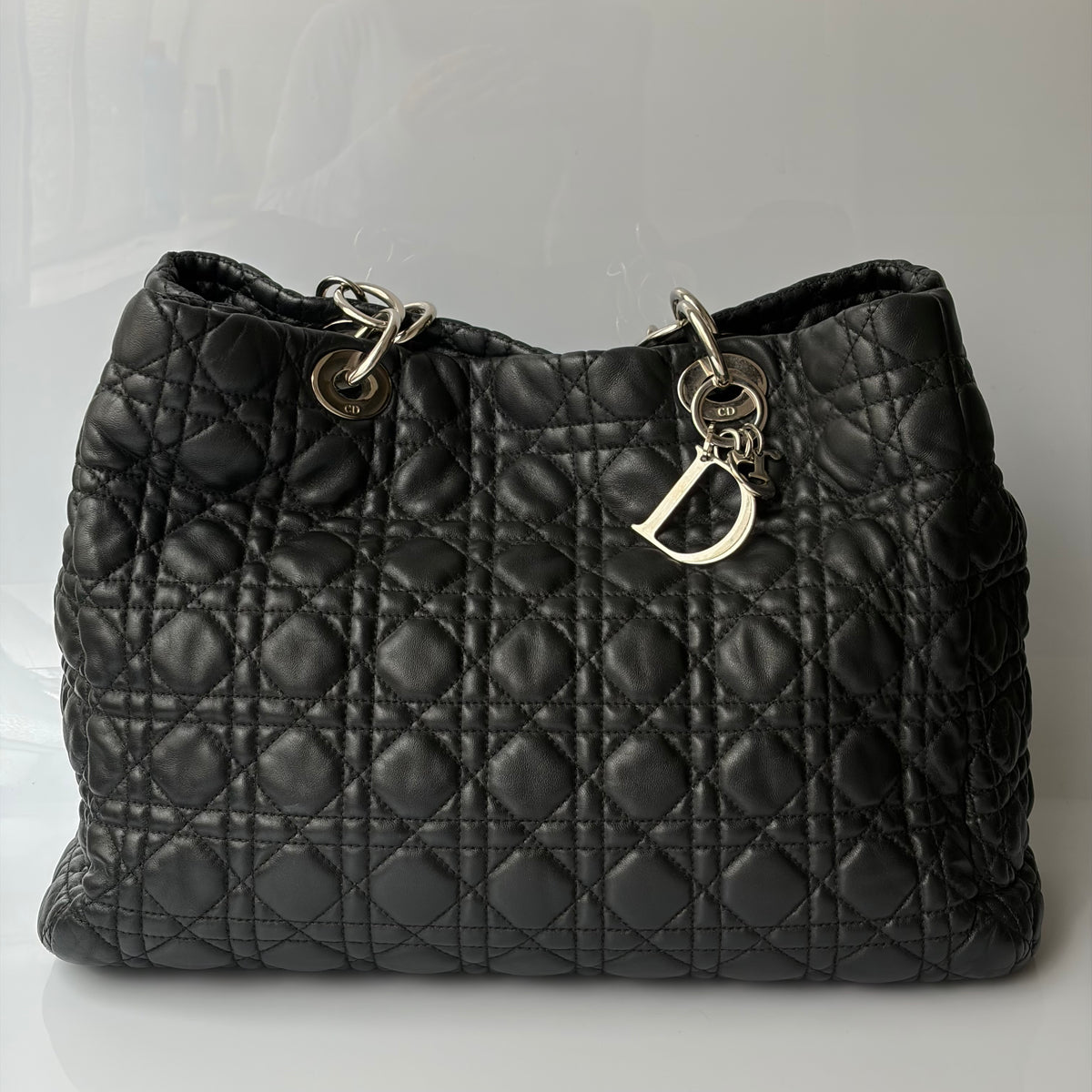 Christian Dior Soft Shopping Tote Cannage