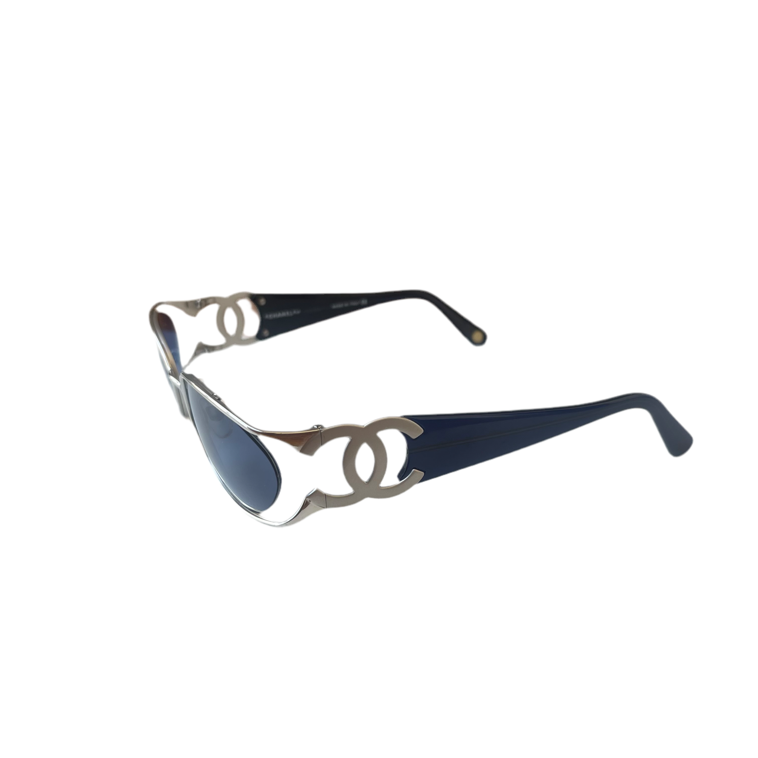 Chanel 90s Blue Sunglasses