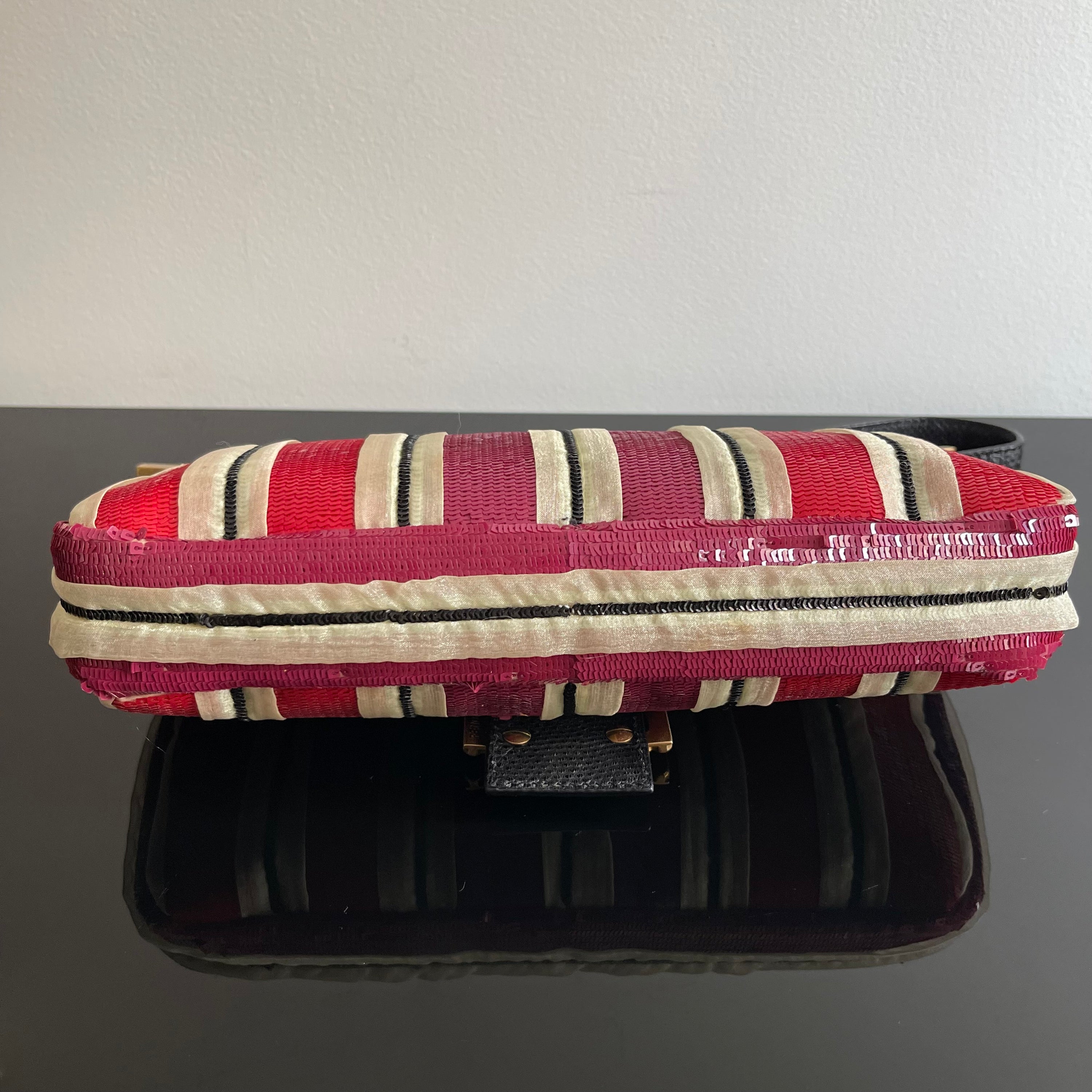Fendi Sequined Stripes Baguette Bag