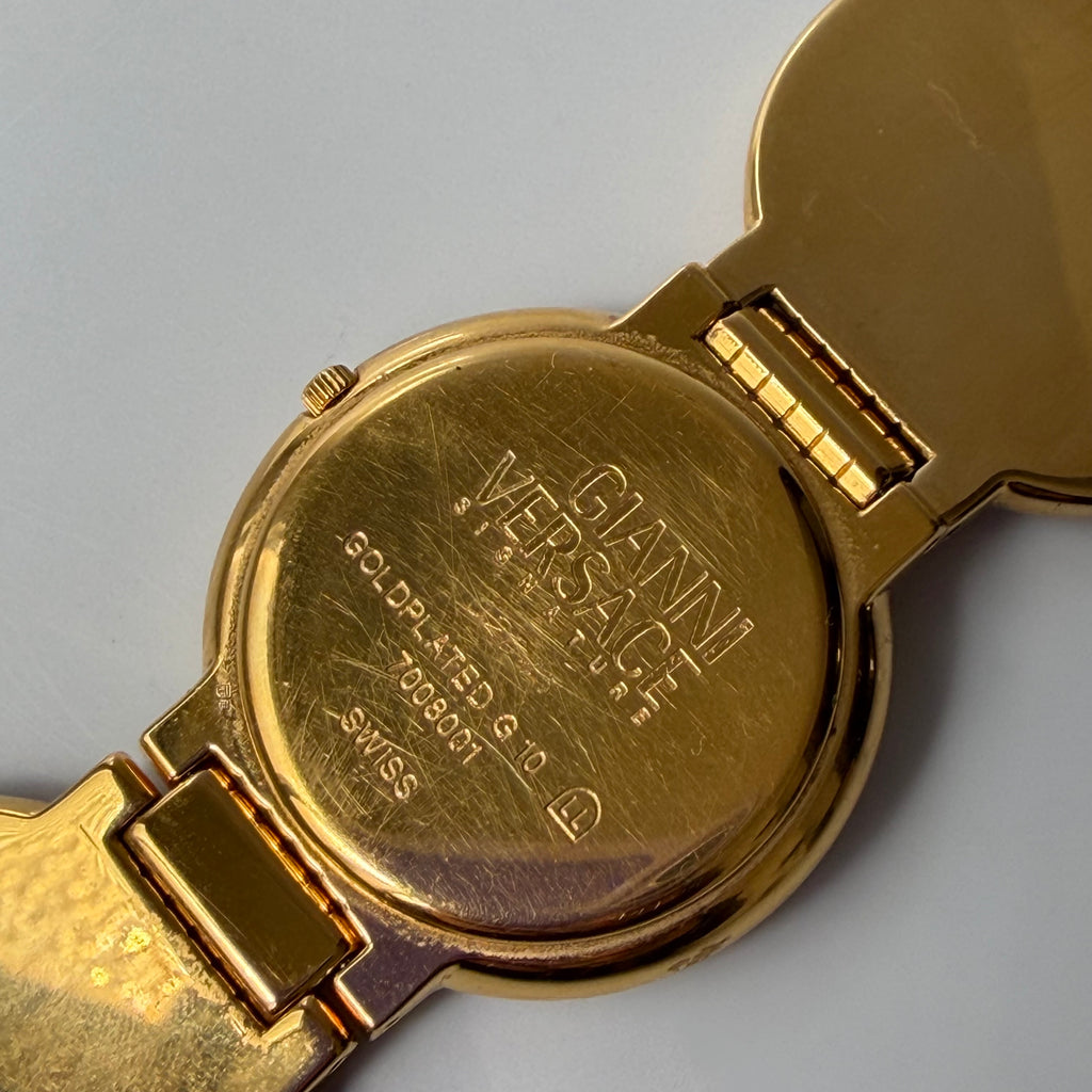 Gianni Versace Signature G10 Gold-Plated Medusa Coin Watch Bracelet