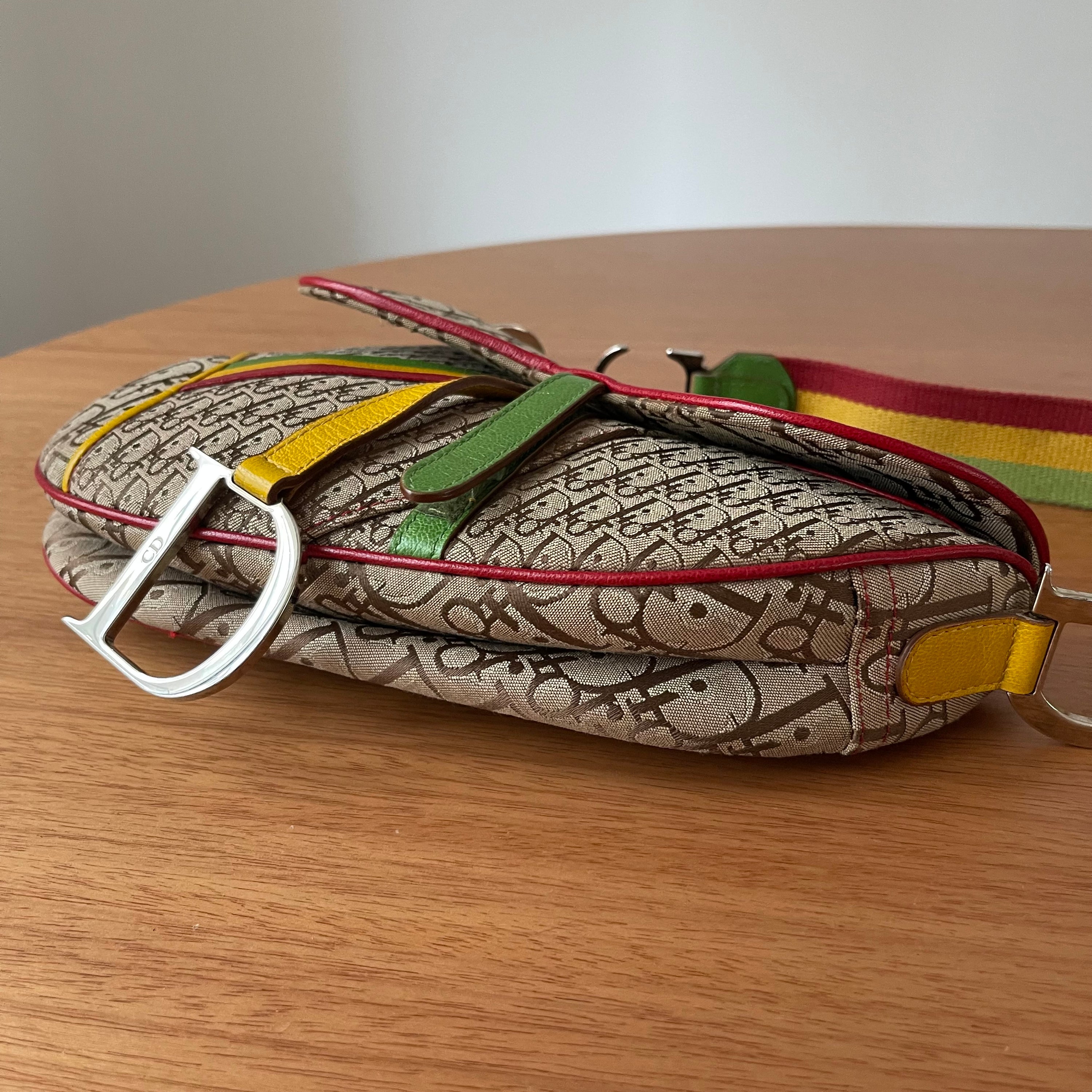 Christian Dior 2004 Rasta Saddle bag