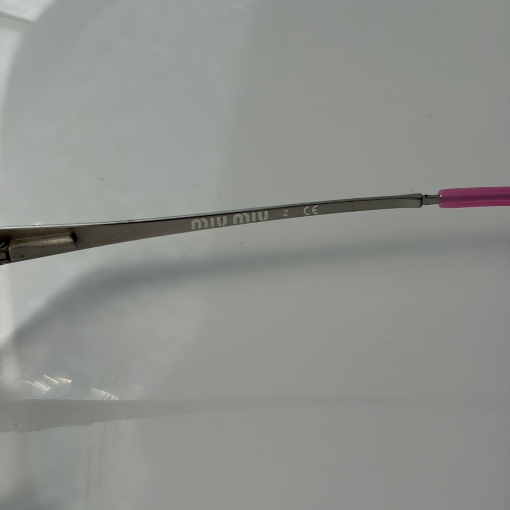 Miu Miu Pink Metal Glasses